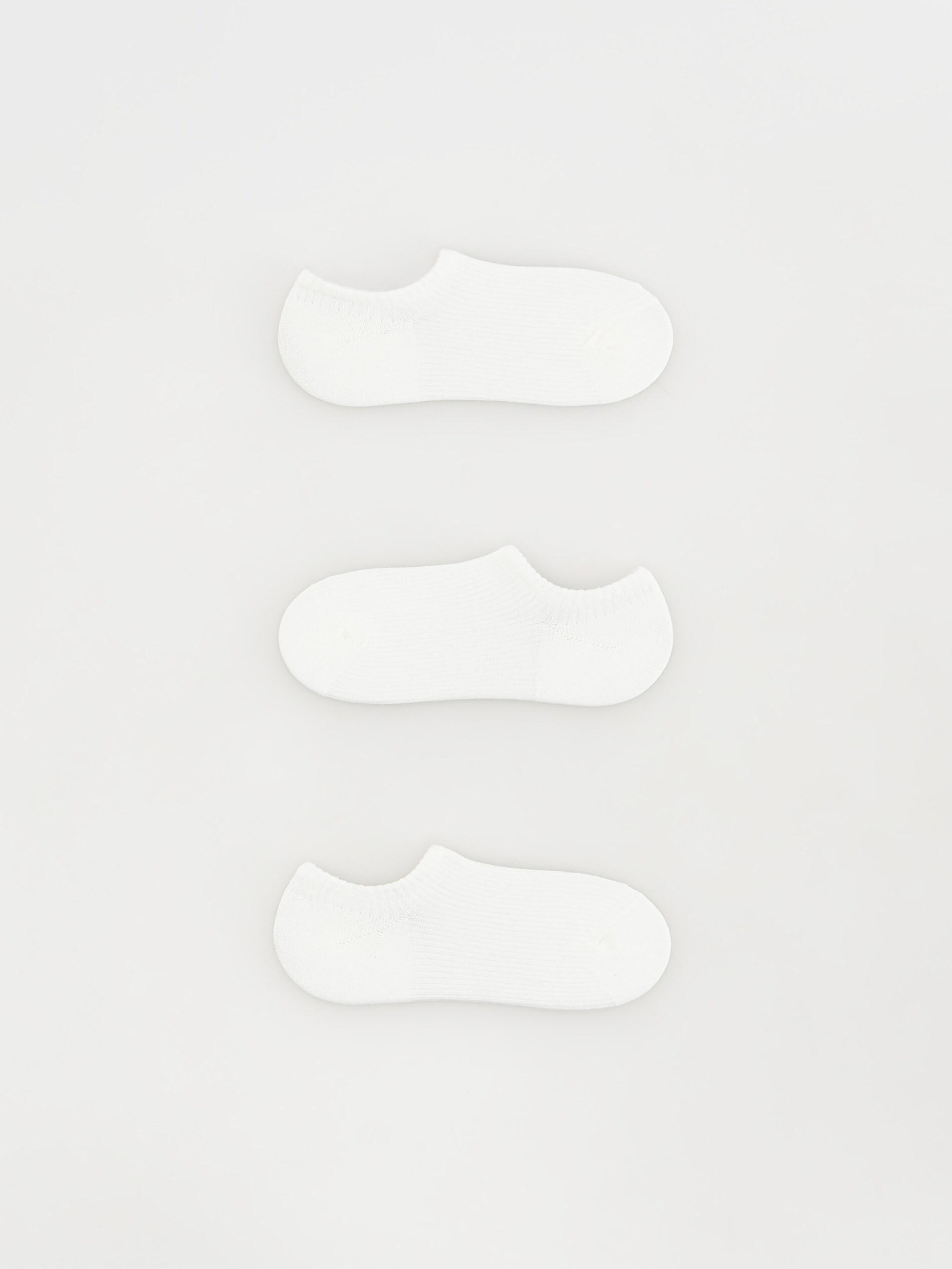 Cream Socks Set Of 3, , large image number 1