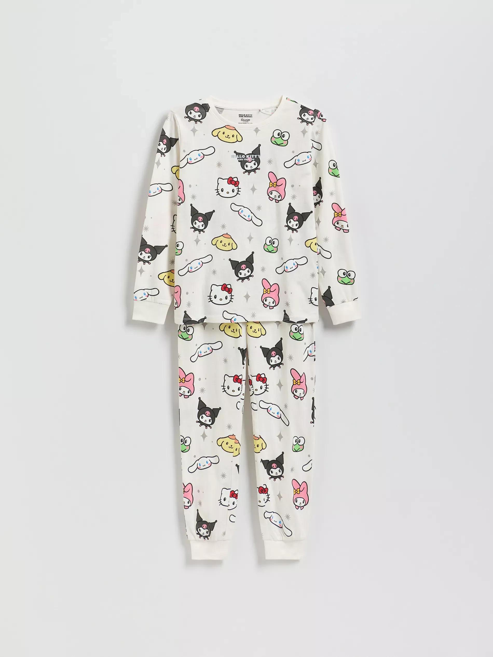 CREAM Hello Kitty and Friends twoâ€‘piece pajamas, Ivory, large image number 0