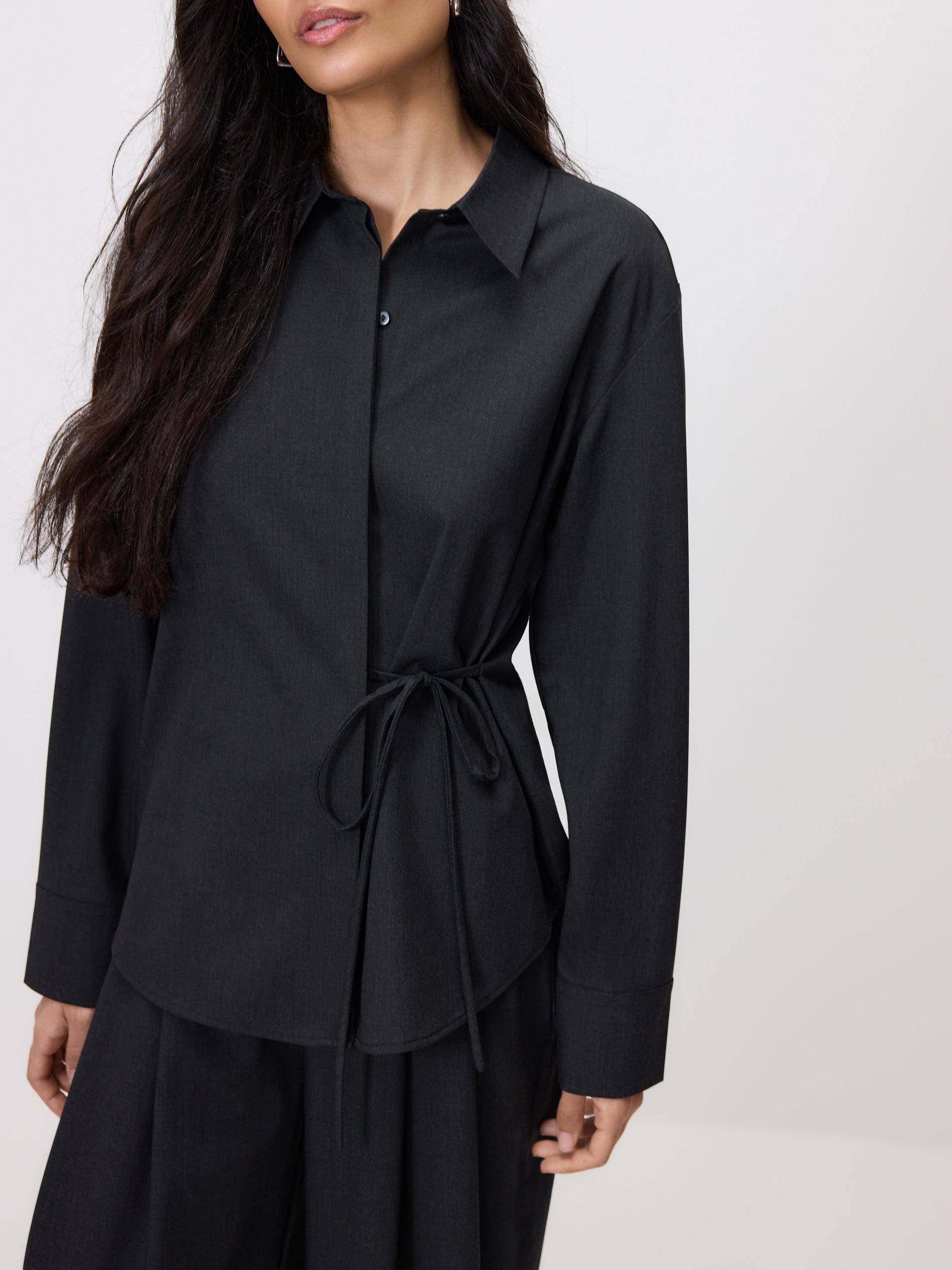 Grey Shirt With Viscose And Wool, Grey, large image number 0