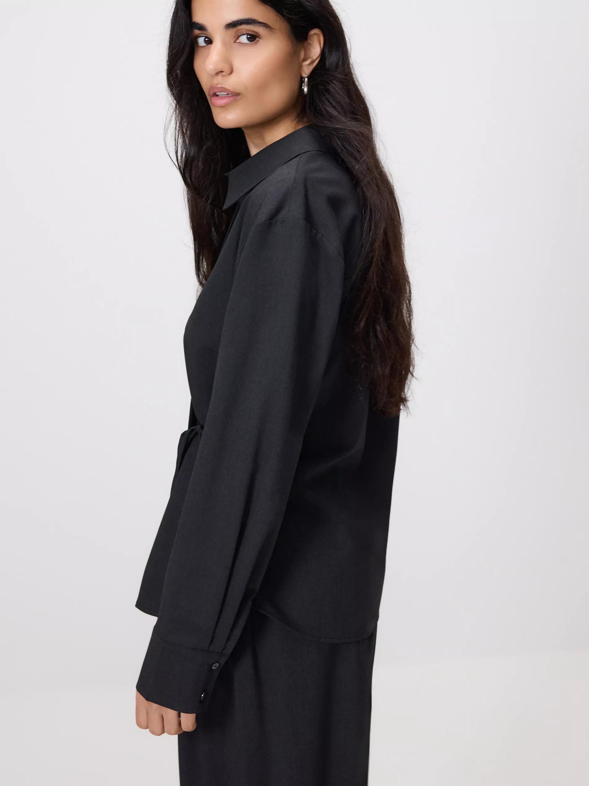 Grey Shirt With Viscose And Wool, Grey, large image number 1