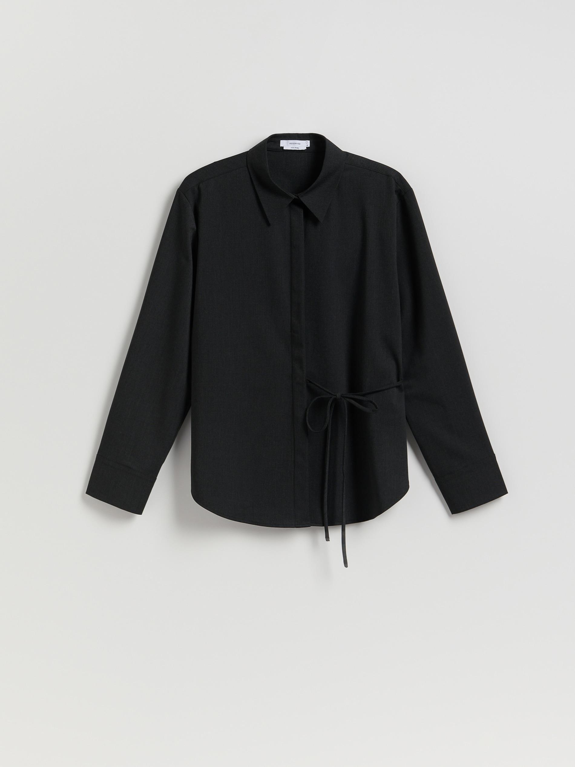 Grey Shirt With Viscose And Wool, Grey, large image number 4