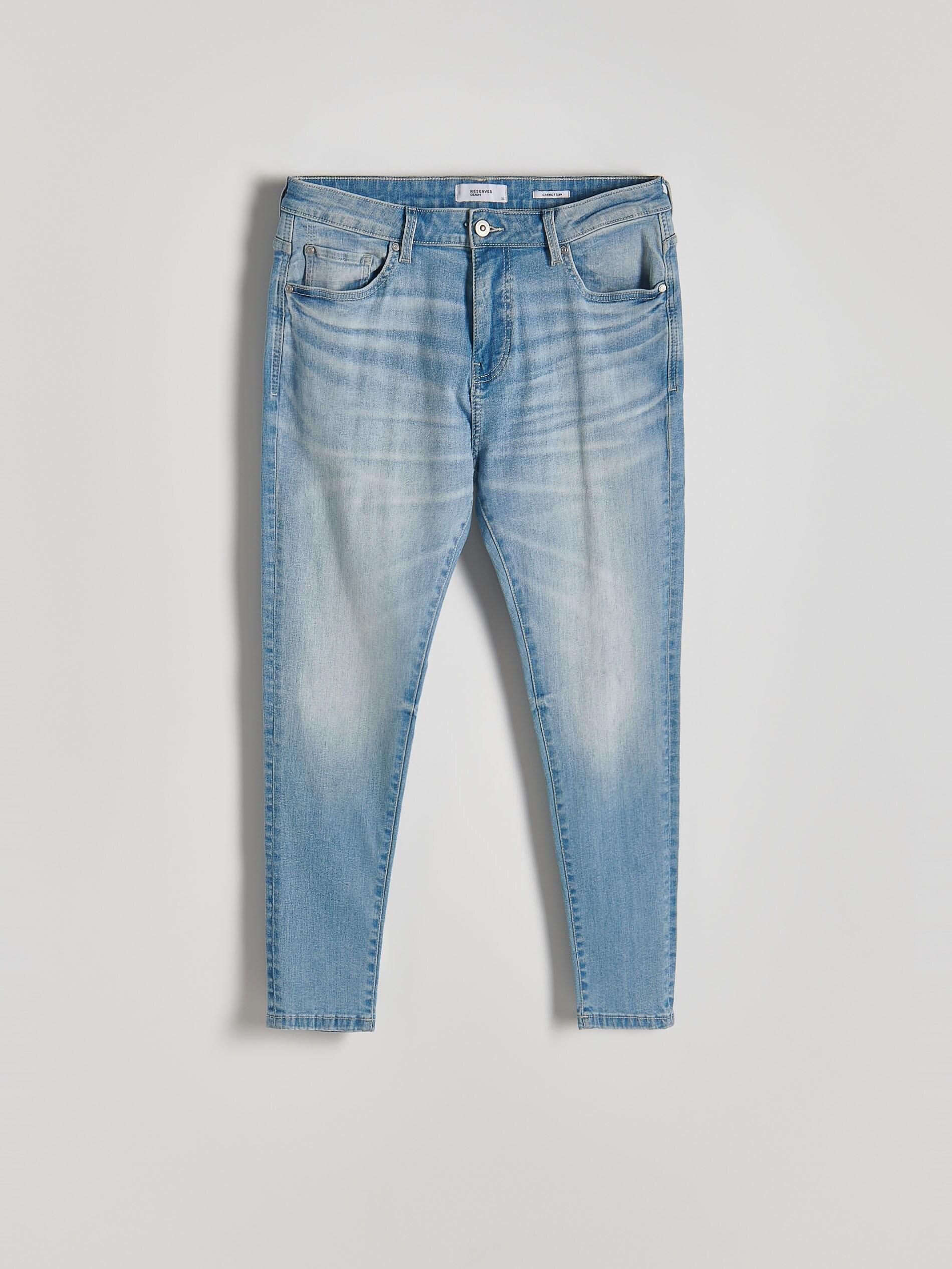Blue Slim-Fit Jeans In Carrot Fit, , large image number 1