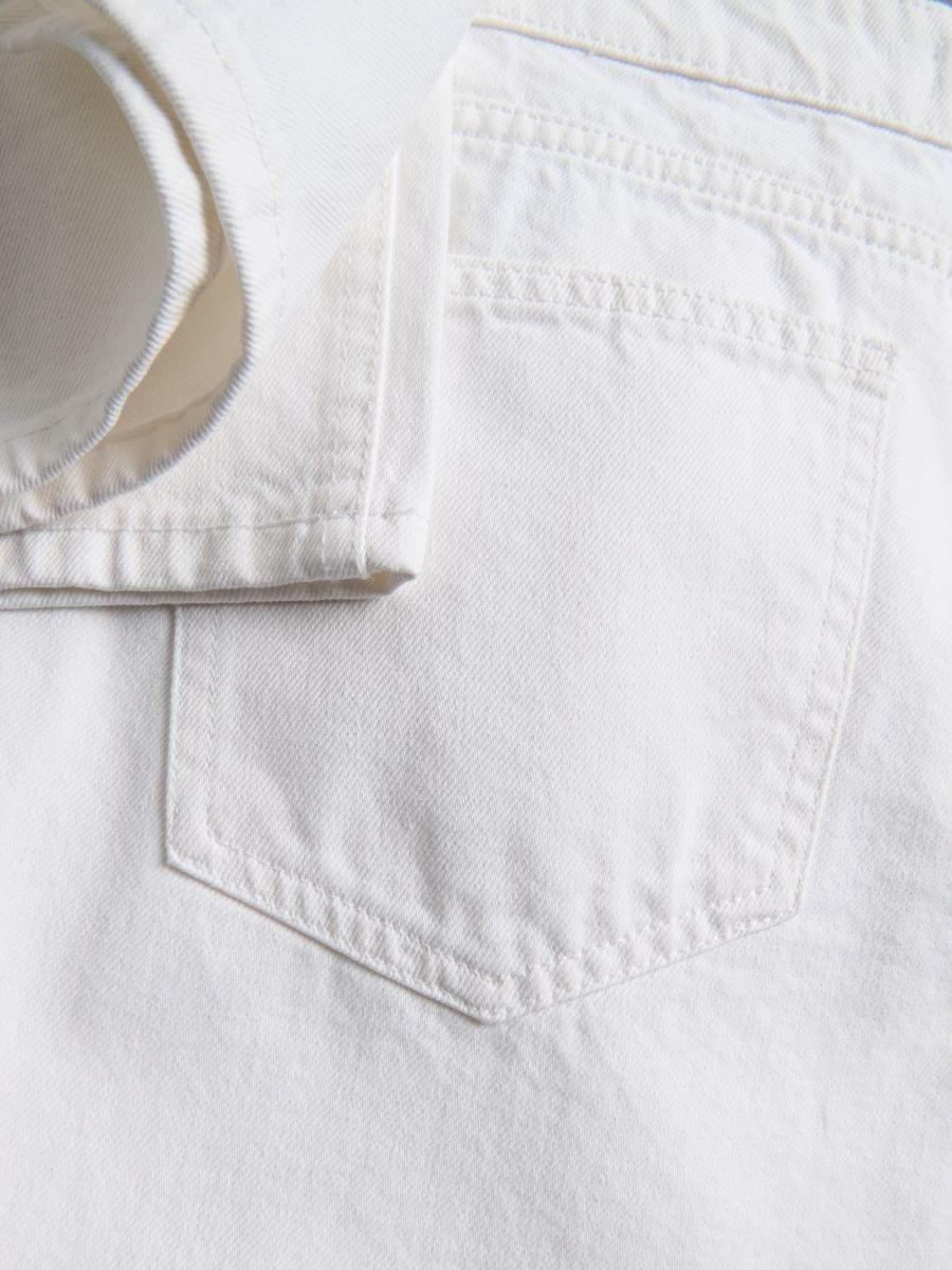 Cream Loose Fit Jeans, Ivory, large image number 1