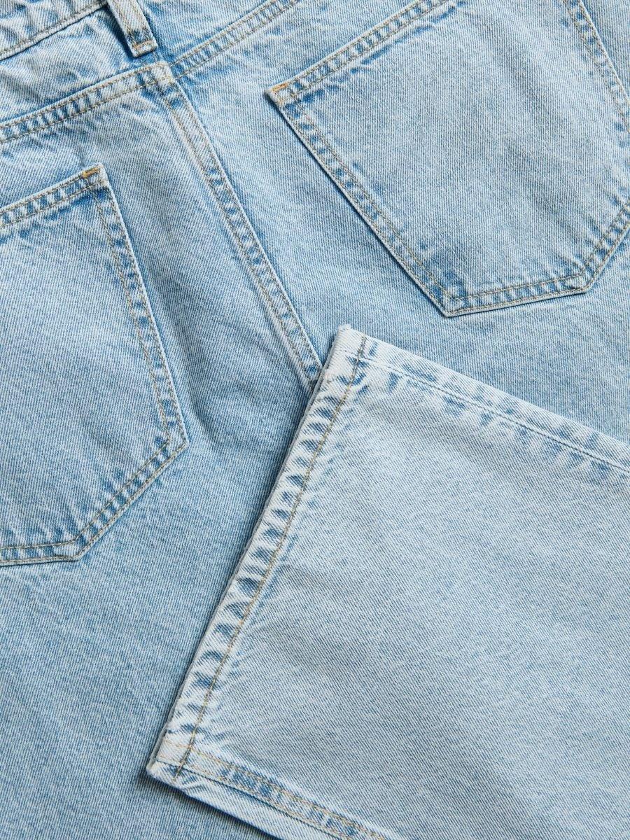 Blue Loose Jeans With Wash Effect, Blue, large image number 1