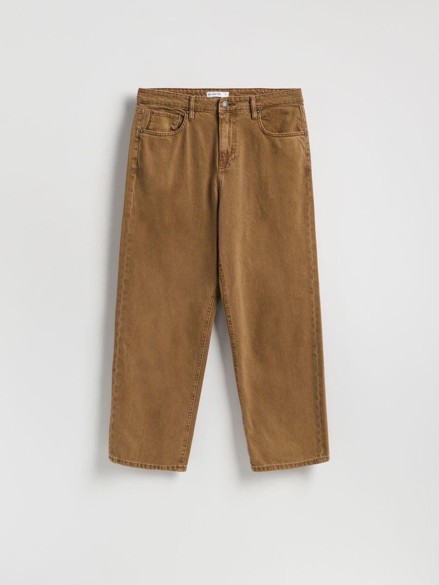 Brown Loose Fit Jeans, 7401_88J, large image number 0