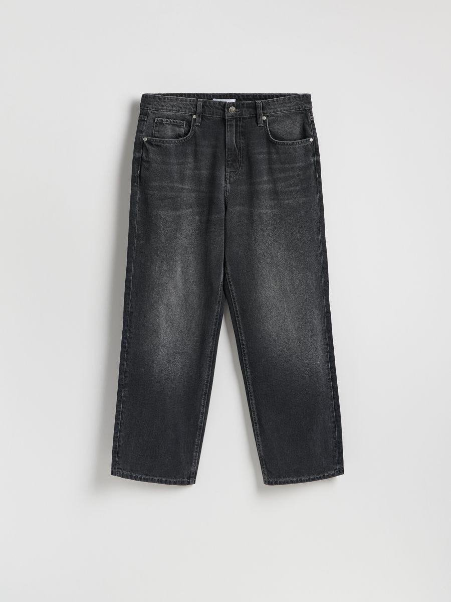 Grey Loose Jeans With Wash Effect, Grey, large image number 0