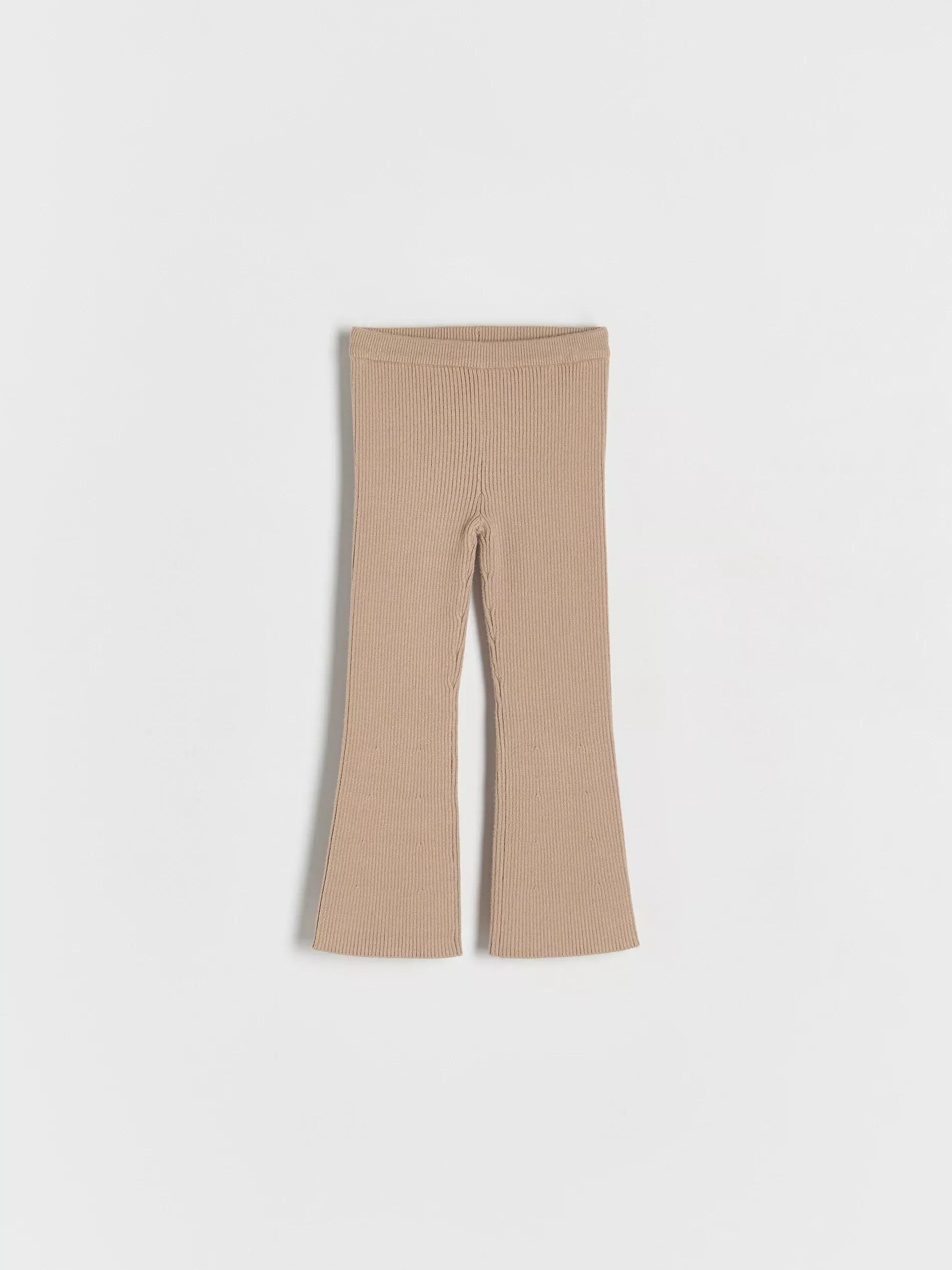 Beige Jersey Flared Pants, , large image number 2