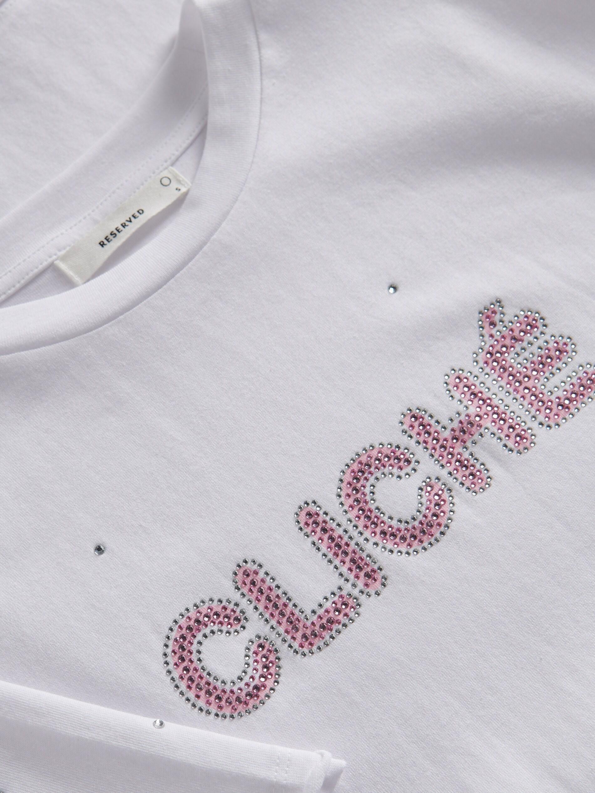 White T-Shirt With Print, , large image number 3