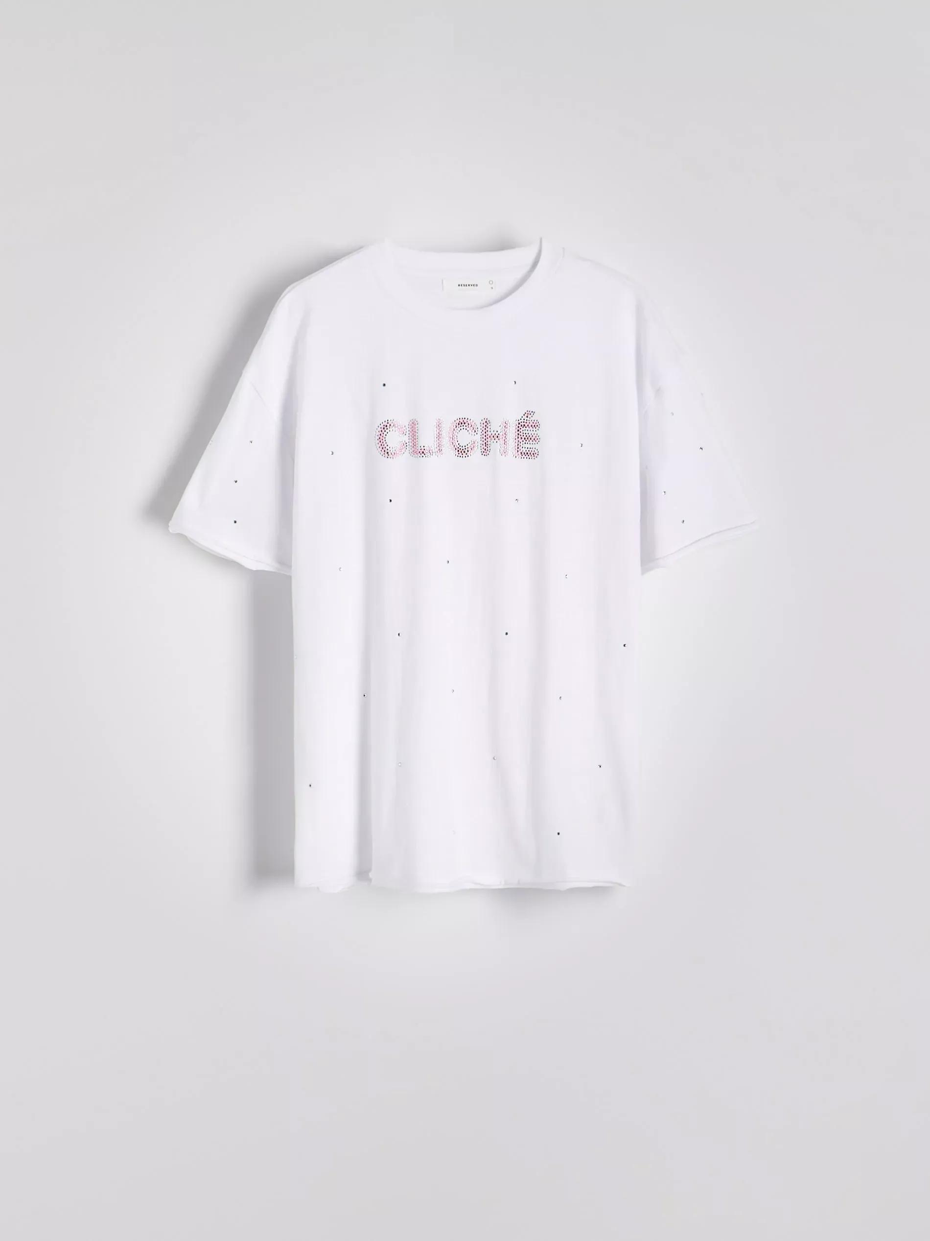 White T-Shirt With Print, , large image number 5
