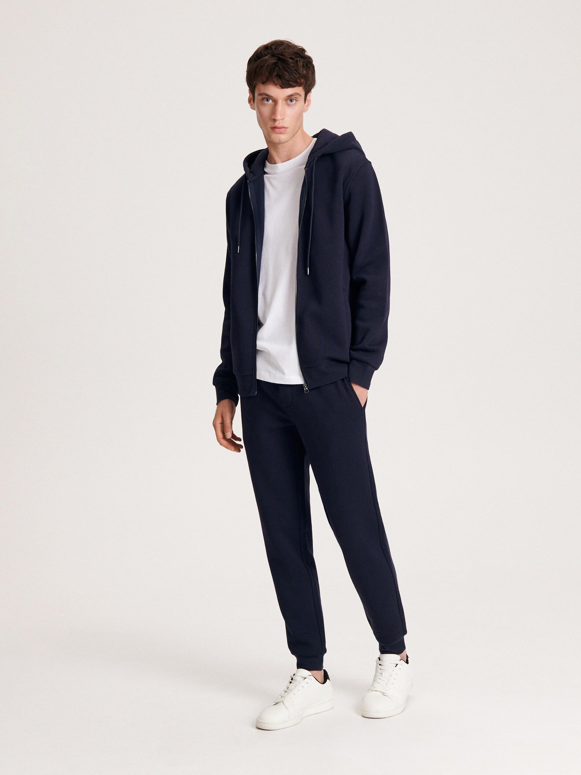 Navy Regular Fit Tracksuit Bottoms, , large image number 1