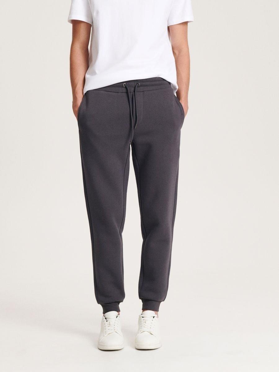 Grey Regular Fit Tracksuit Bottoms, , large image number 1