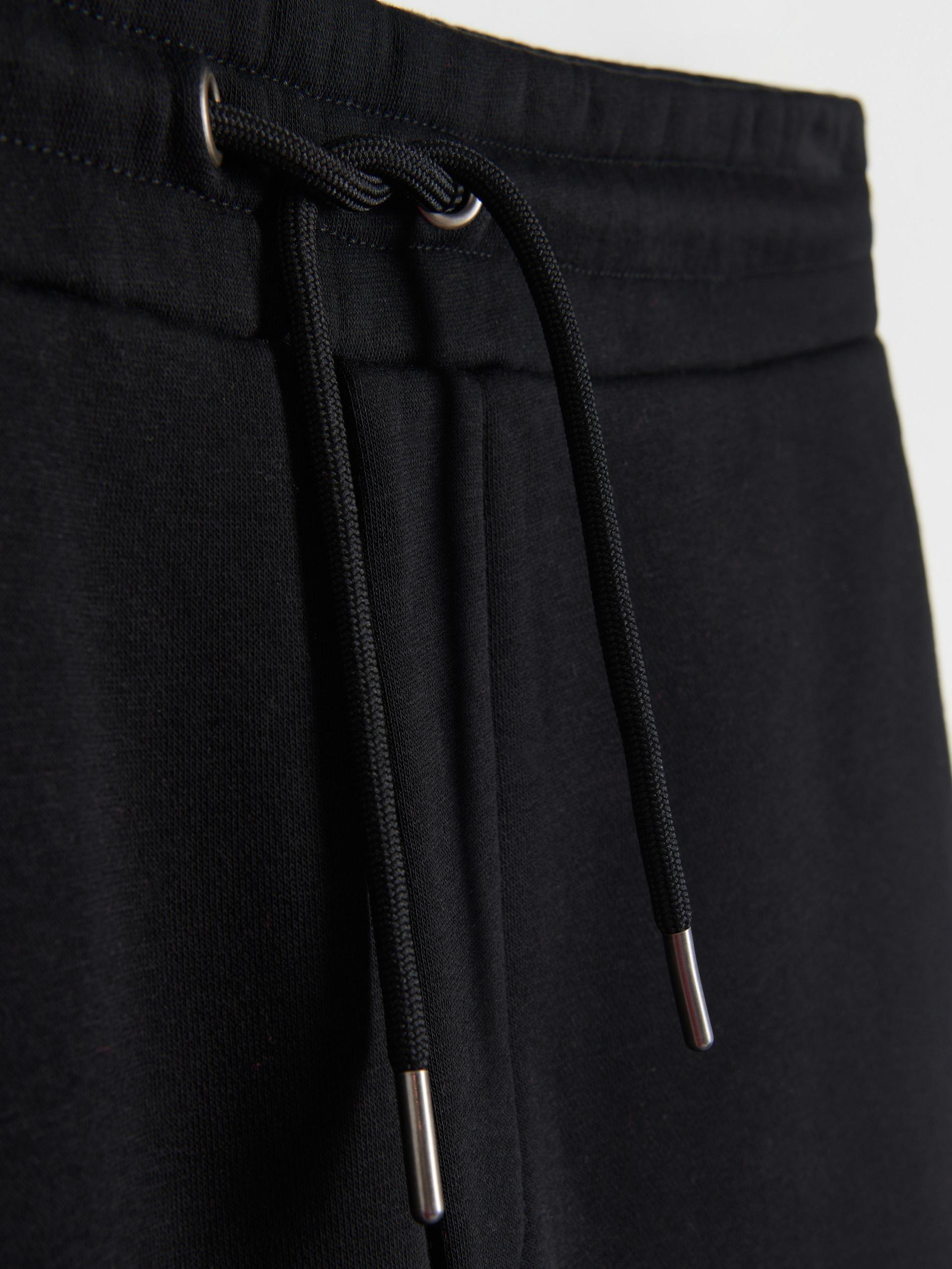 Black Regular Fit Tracksuit Bottoms, , large image number 4