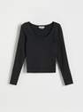 Reserved - Black Knitted Blouse