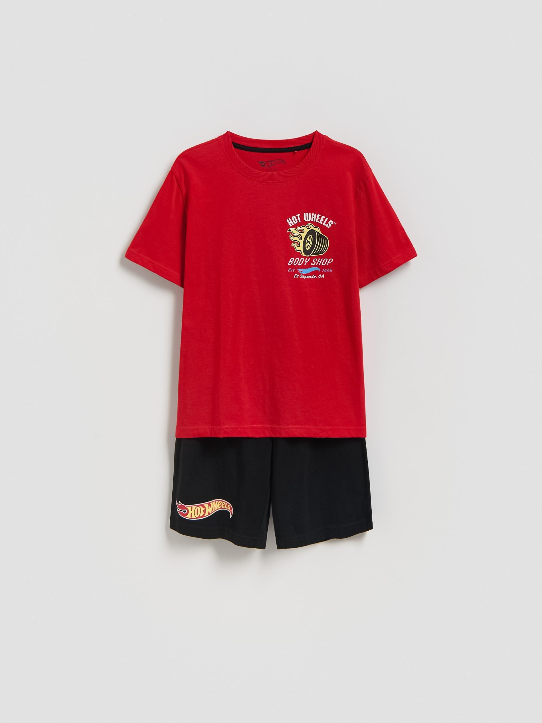 Red Hot Wheels Pyjama Set, Red, medium