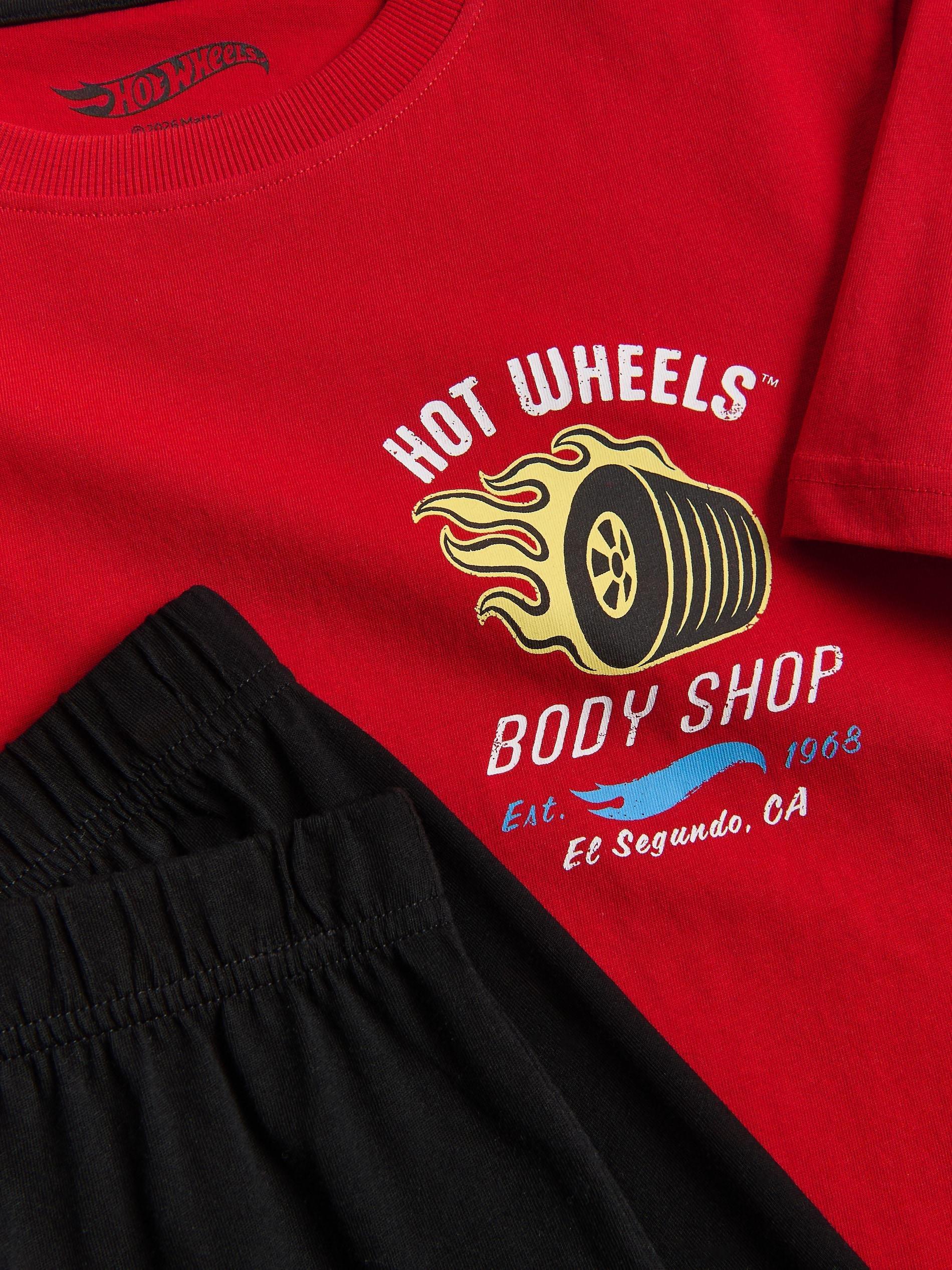 Red Hot Wheels Pyjama Set, Red, medium