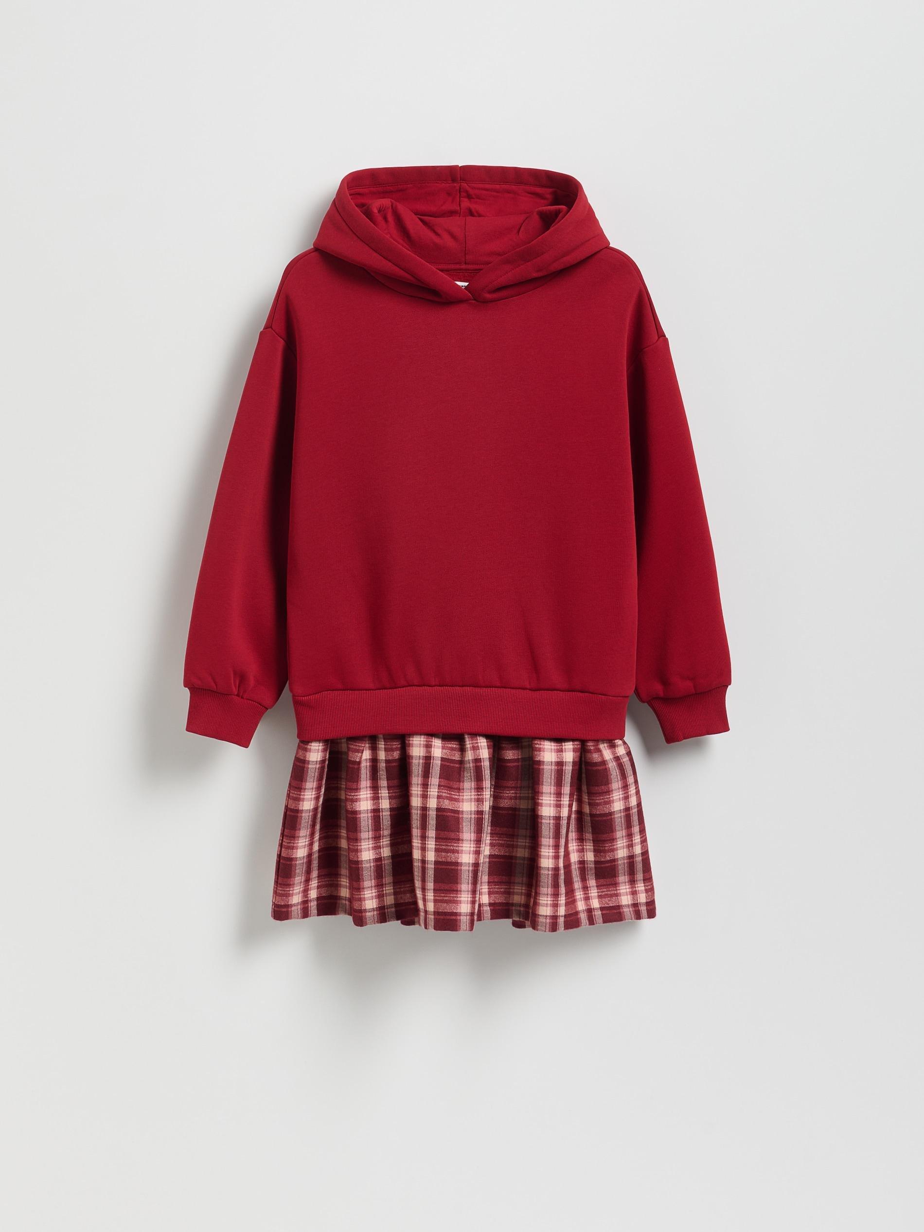 MAROON Jersey dress, Burgundy, medium