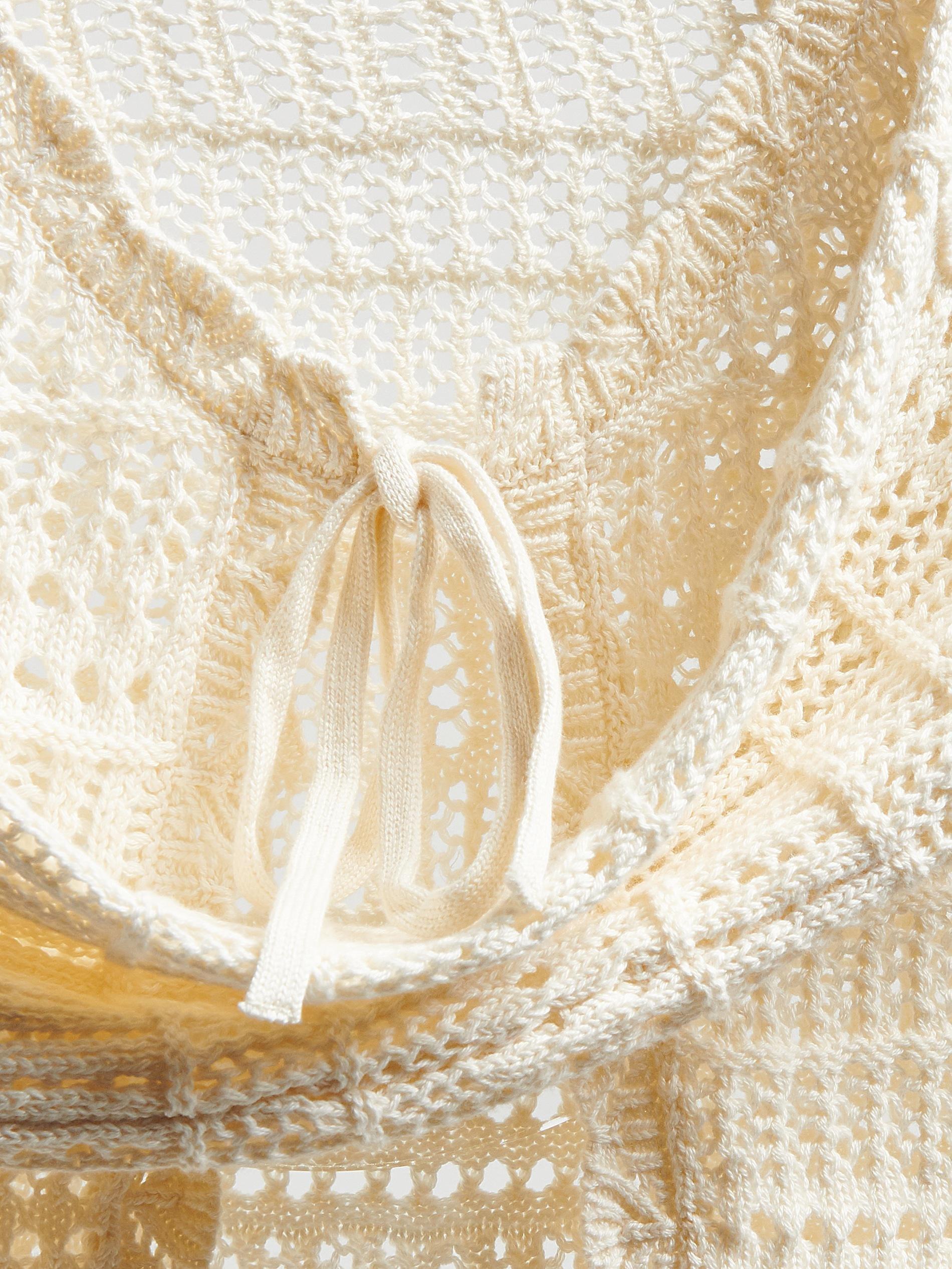 Beige Openwork Cardigan, Ivory, large image number 5