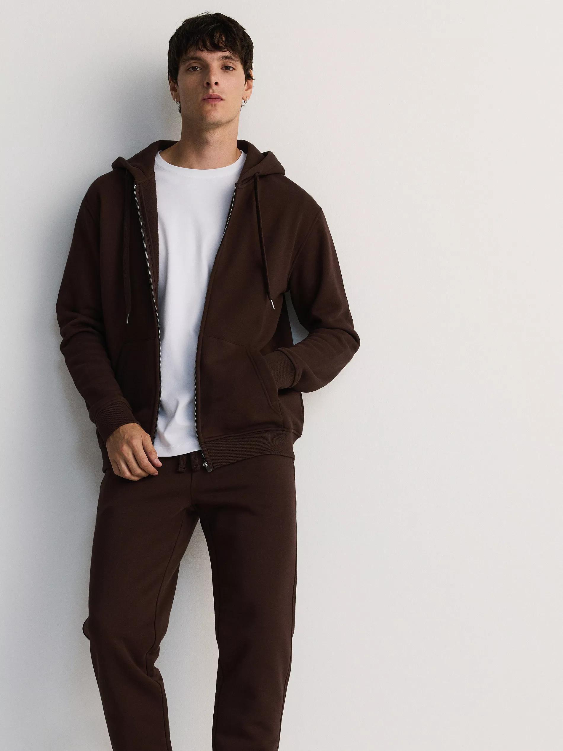 Brown Regular Fit Tracksuit Bottoms, , large image number 3