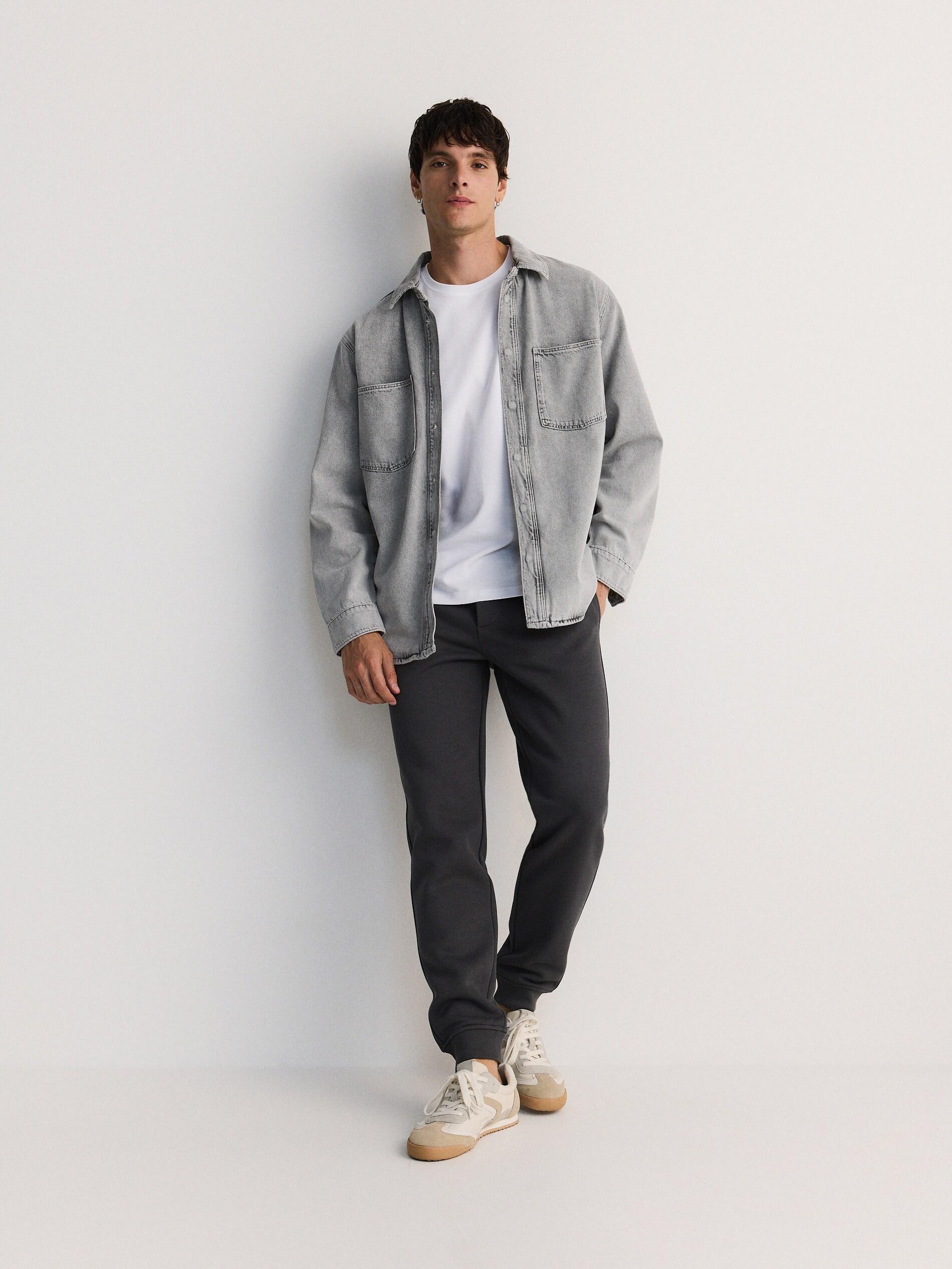 Grey Regular Fit Tracksuit Bottoms, , large image number 2