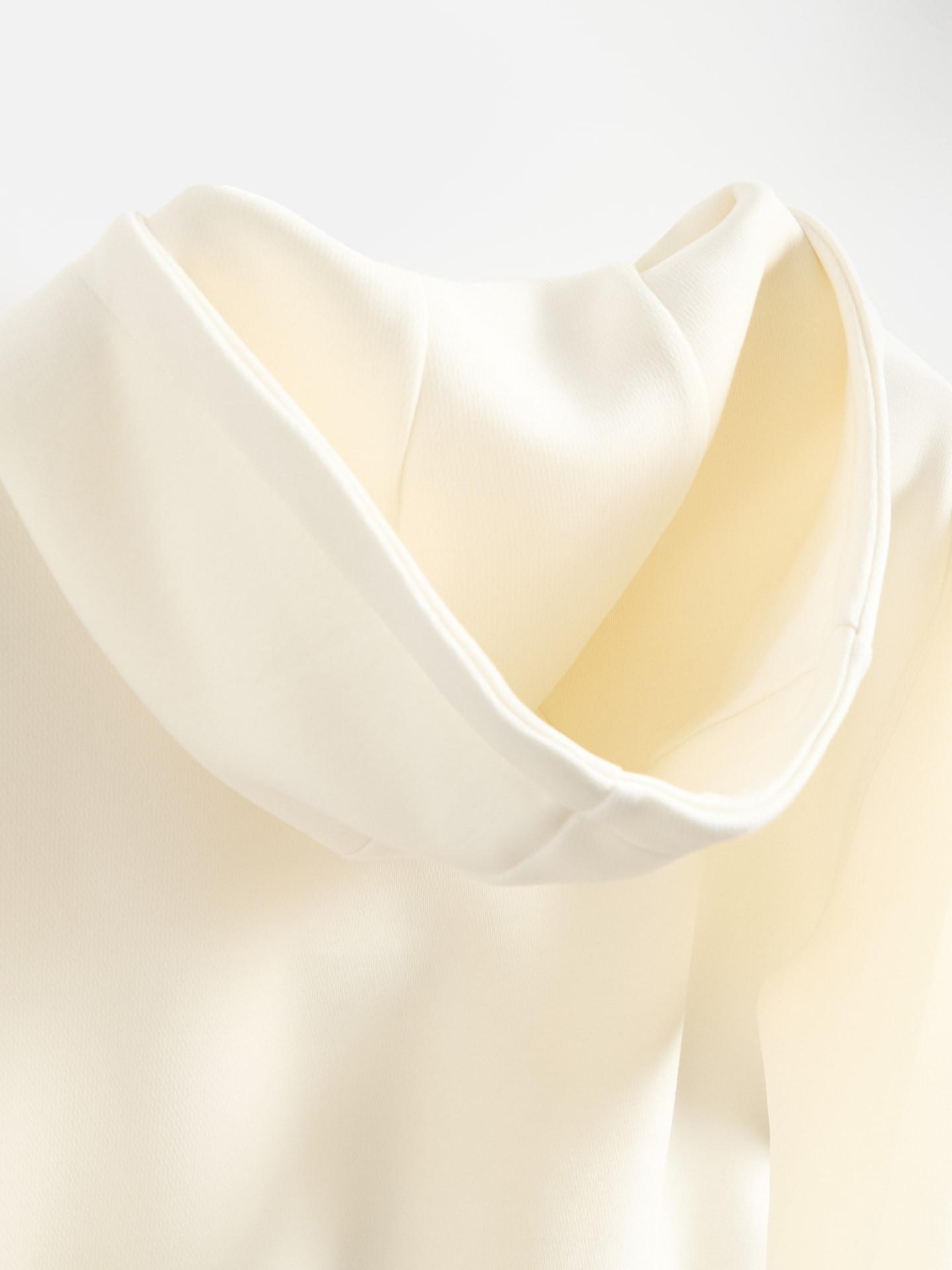 Cream Zip Up Hoodie, Ivory, large image number 4