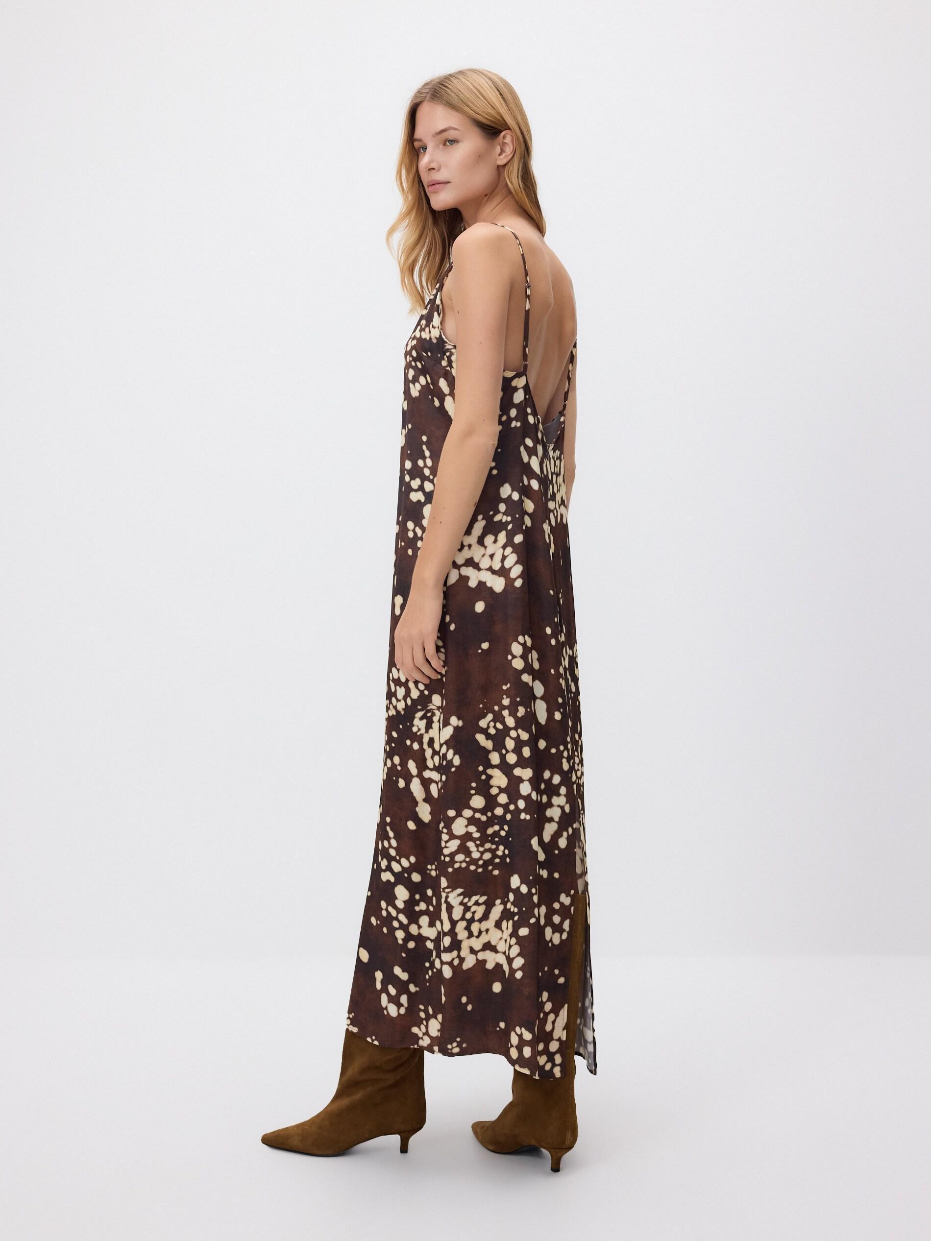 Multicolour Patterned Viscose Dress, Multicolor, large image number 3