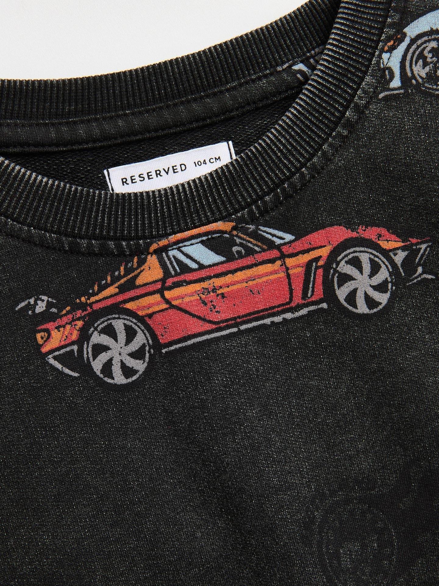 Grey Long Sleeve T-Shirt With Print, Grey, medium