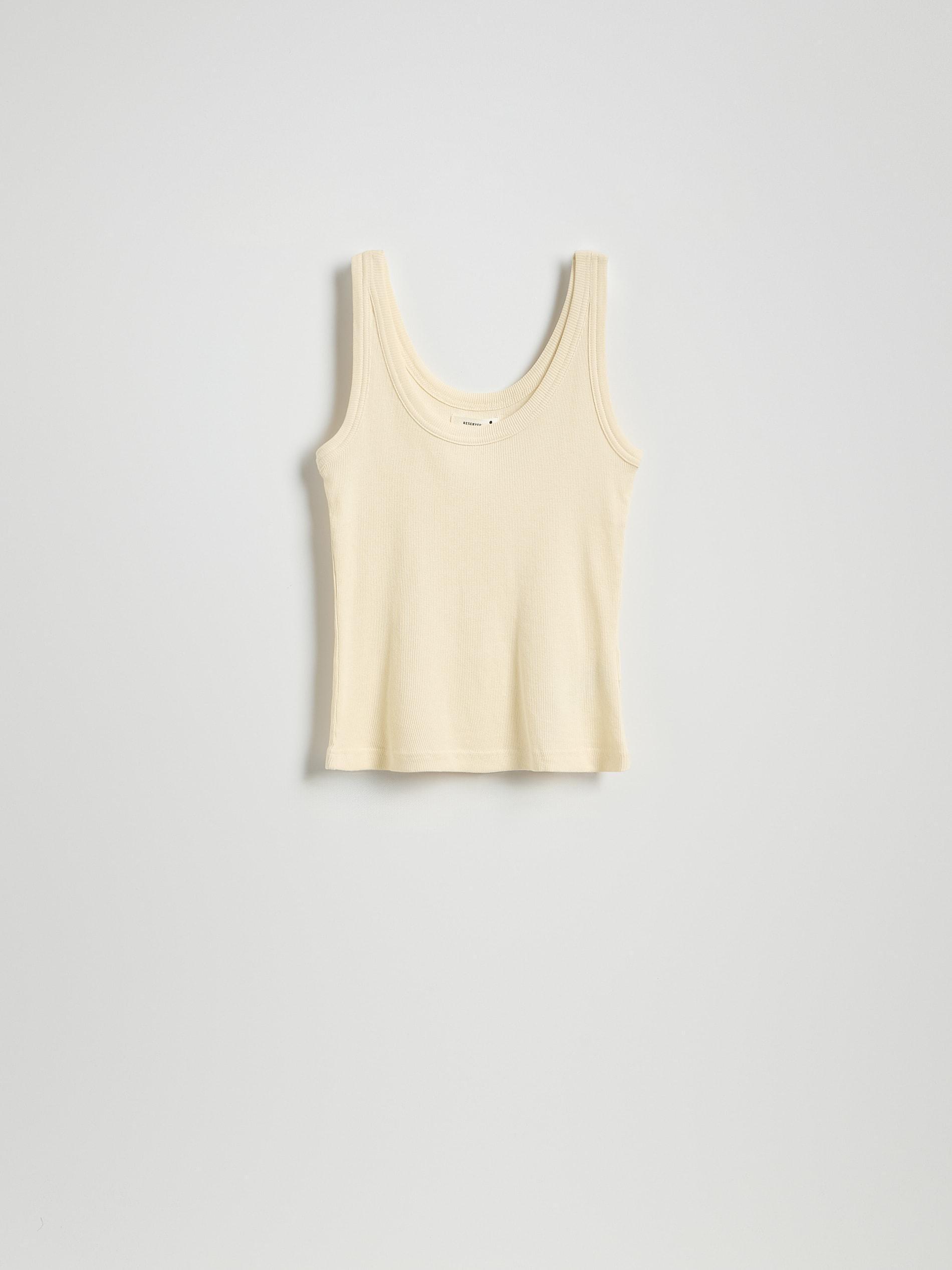 Cream Top With Thin Straps, Made Of Material With A High Cotton Content, , large image number 4