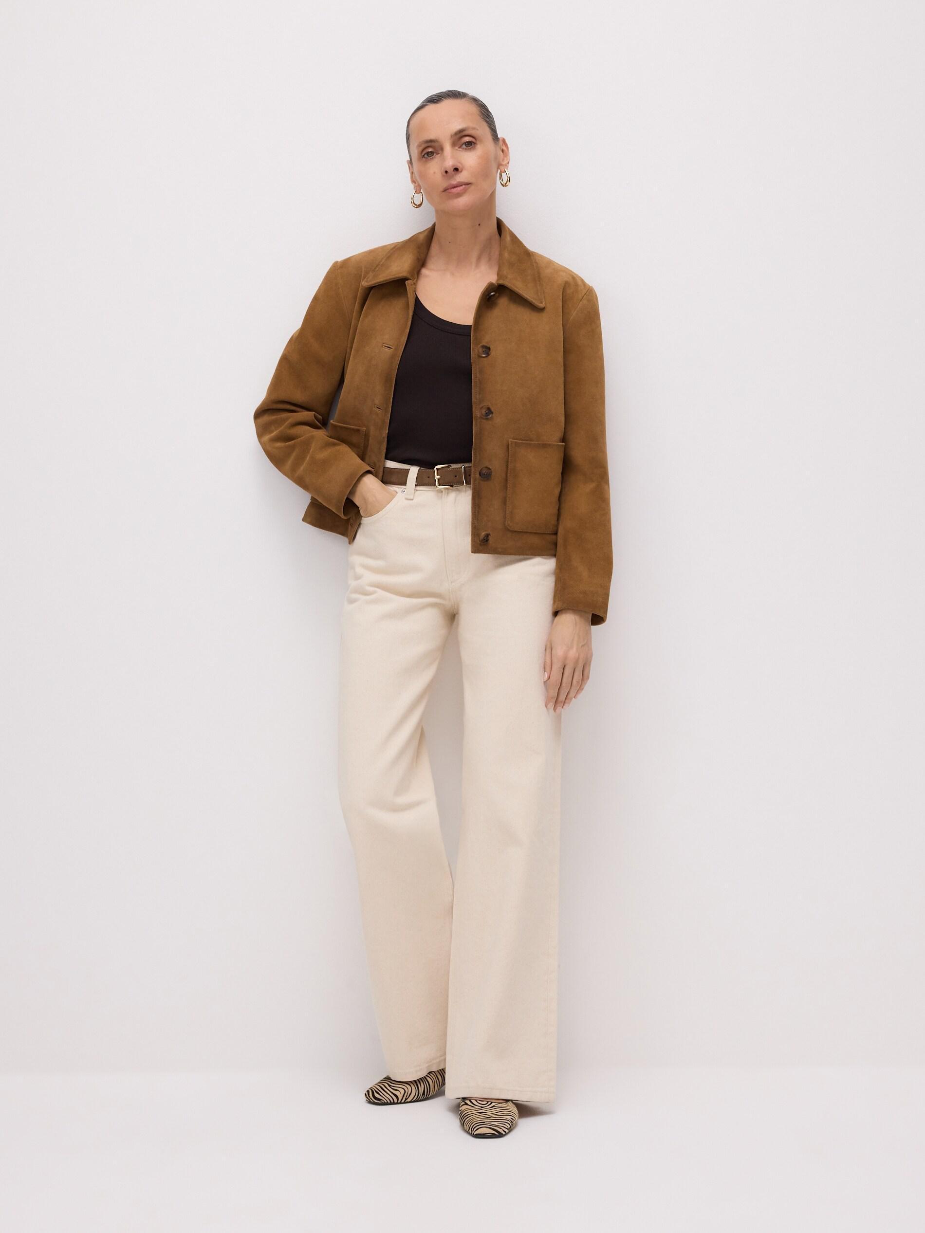 Brown Top With Thin Straps, Made Of Material With A High Cotton Content, Brown, large image number 2