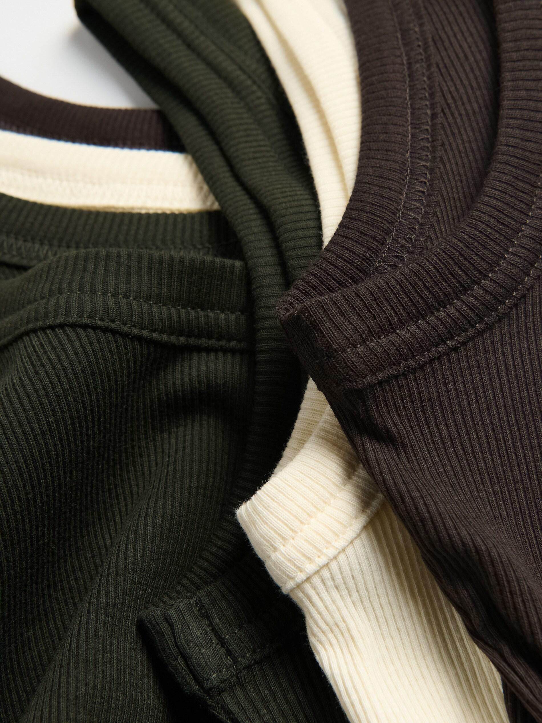 Brown Top With Thin Straps, Made Of Material With A High Cotton Content, Brown, large image number 5