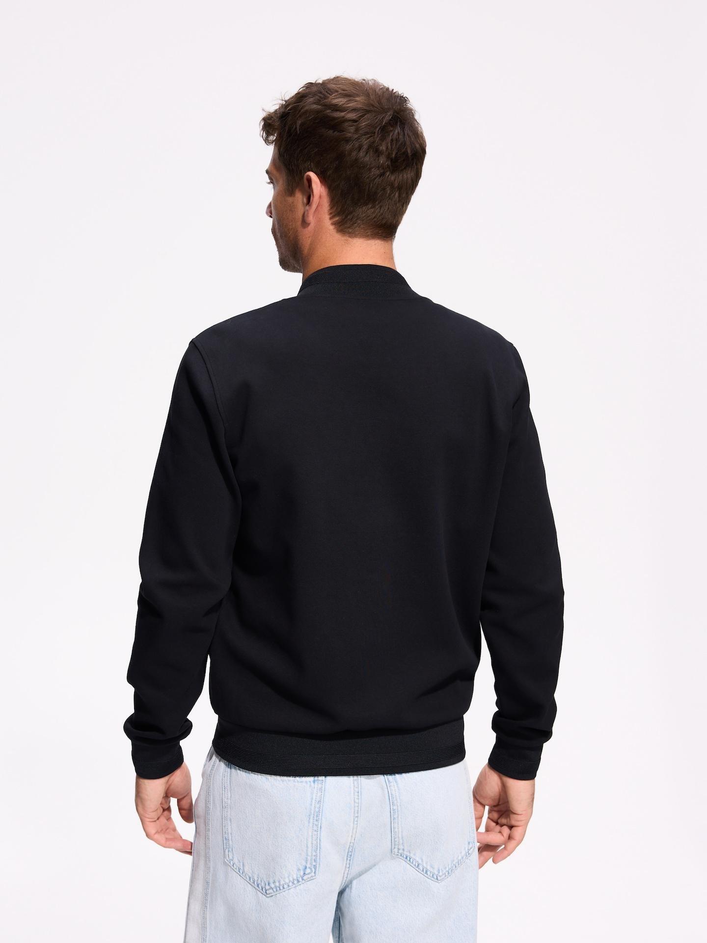 Blue Sweatshirt With Stand Up Collar, Navy, large image number 2
