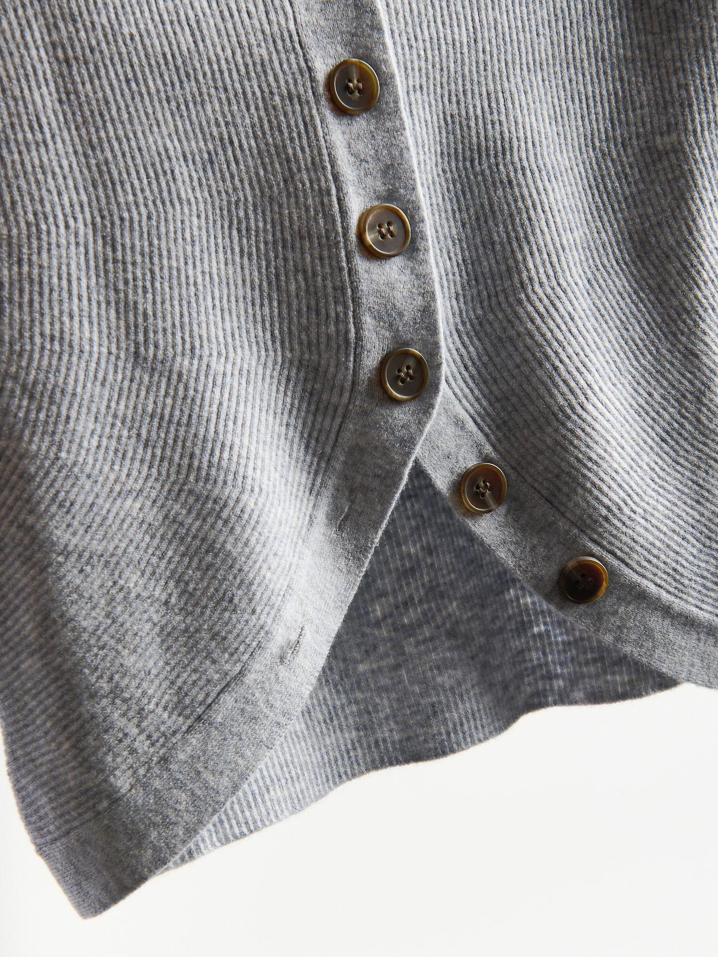 Grey Cardigan With Modal, Grey, large image number 5