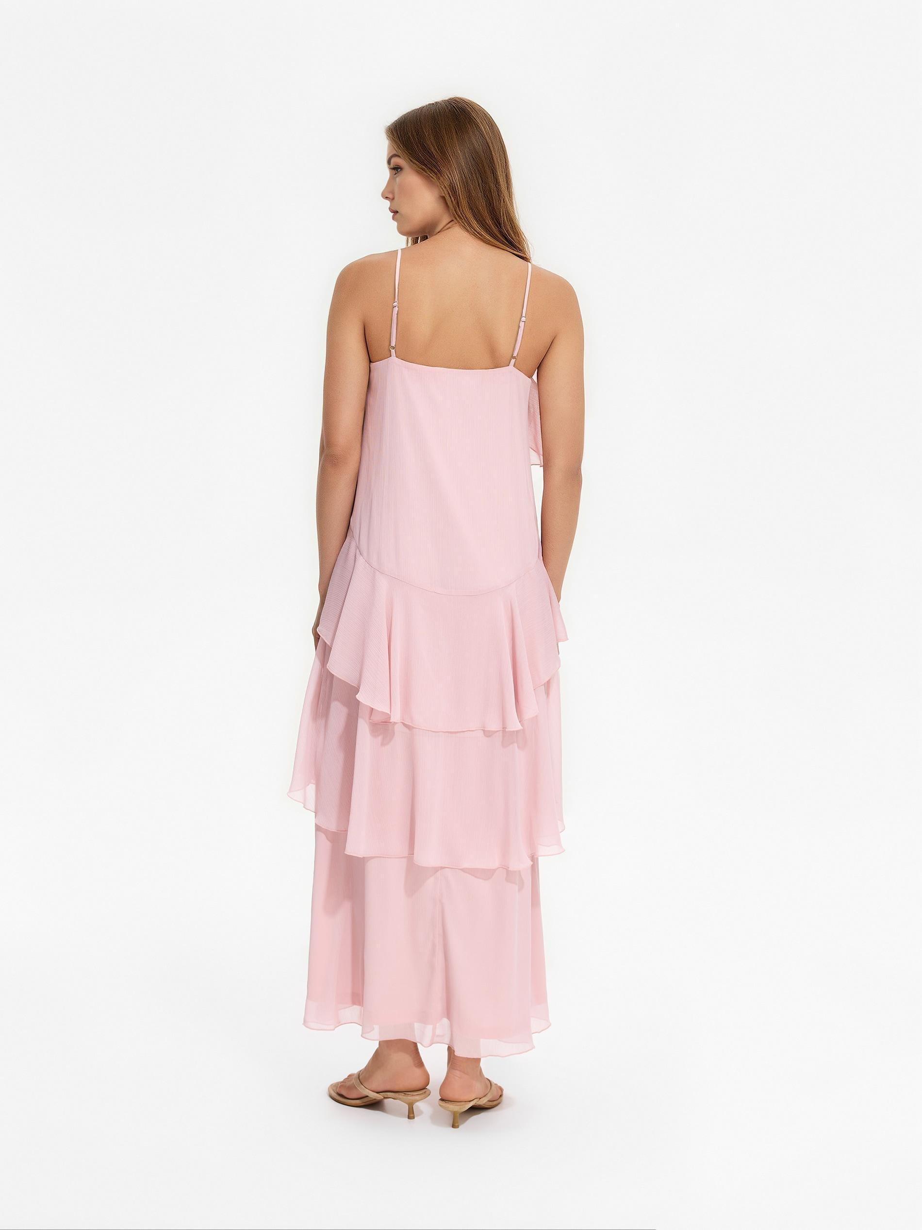 Pink Dress With Ruffle Details, Pink, large image number 2