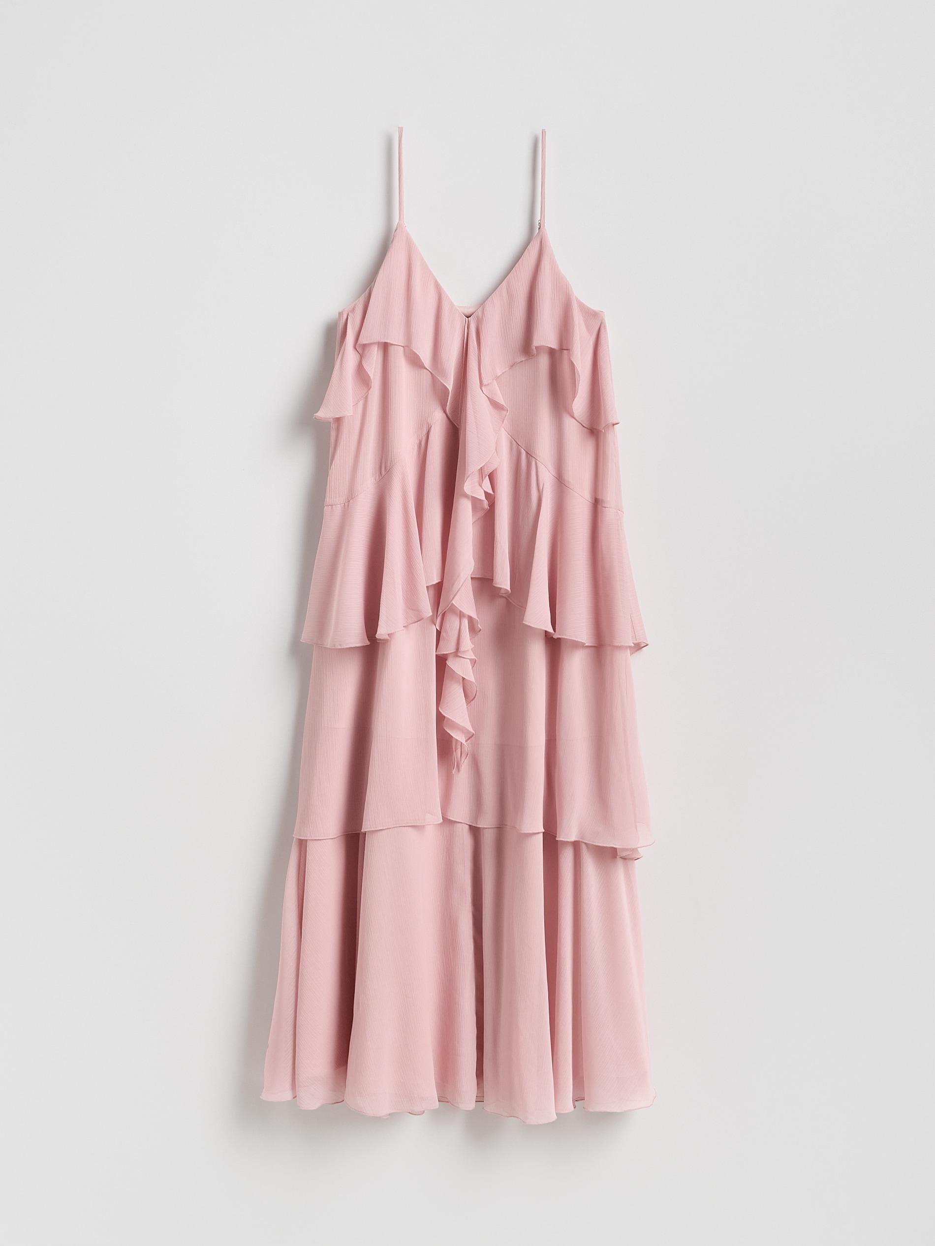 Pink Dress With Ruffle Details, Pink, large image number 4