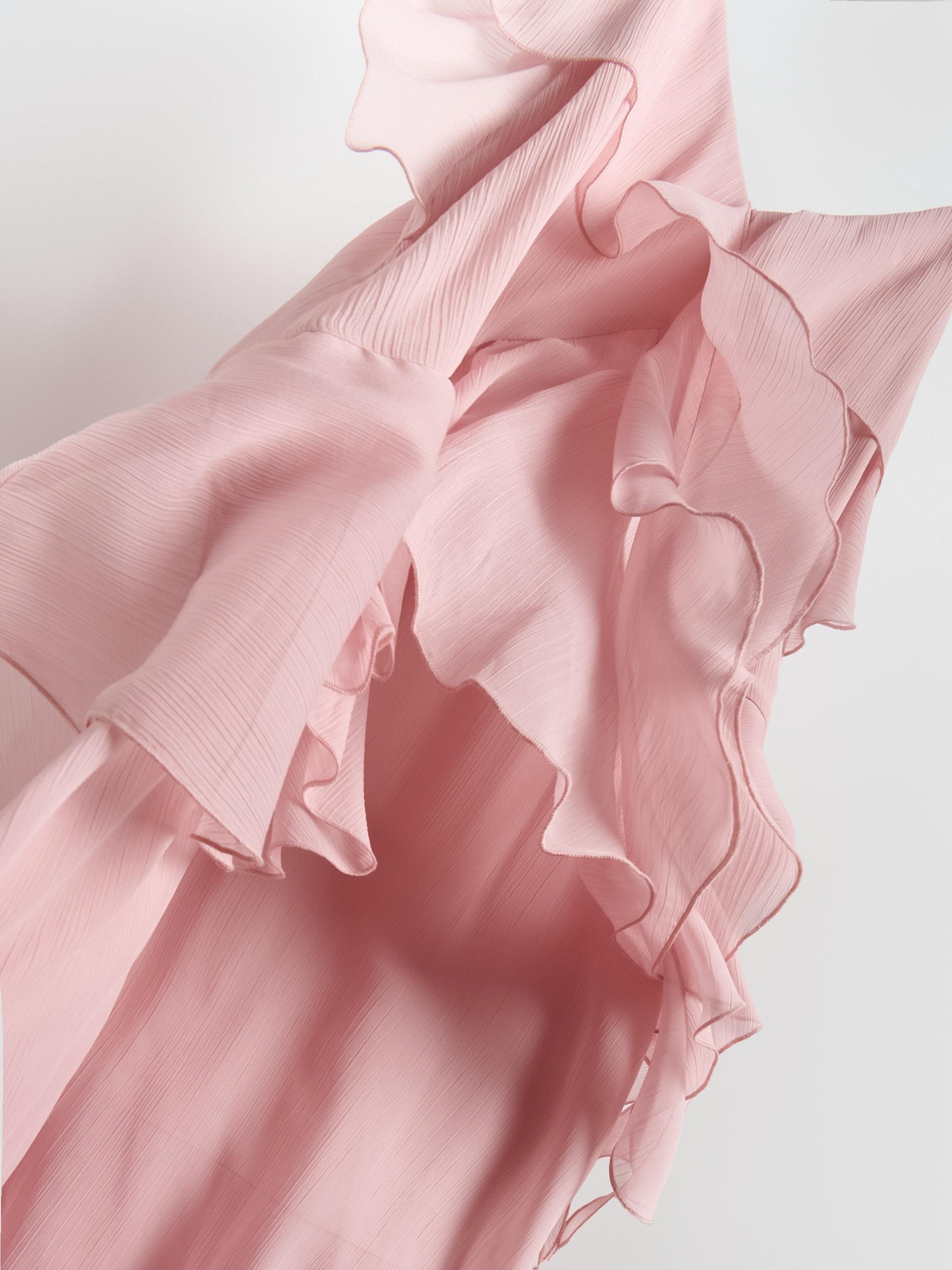 Pink Dress With Ruffle Details, Pink, large image number 5