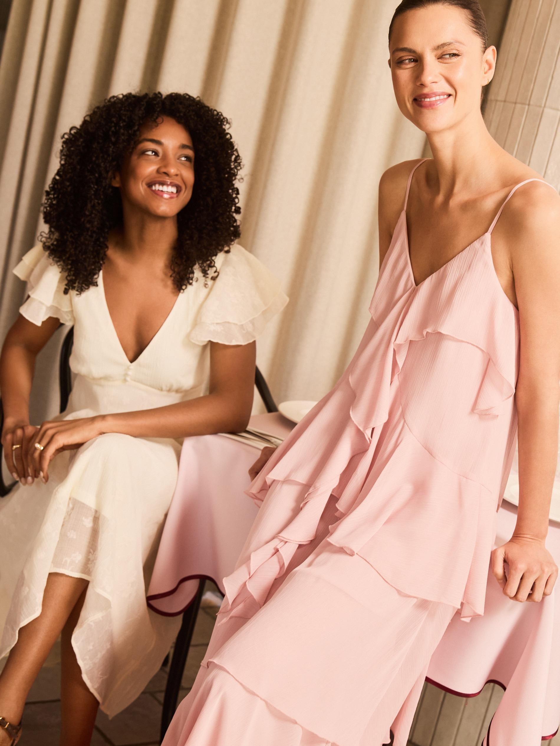 Pink Dress With Ruffle Details, Pink, large image number 6