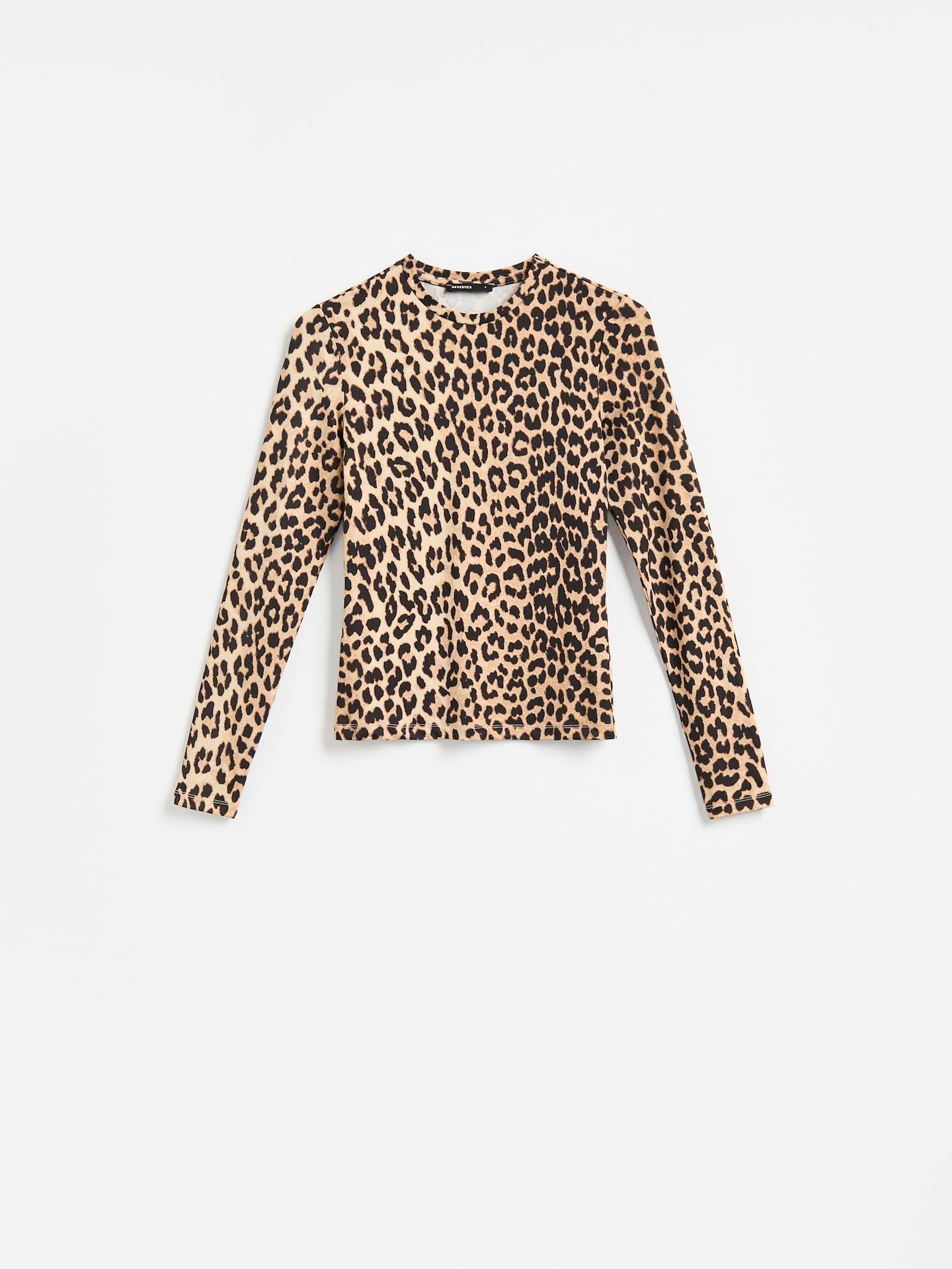 Multicolour Leopard-Print Long Sleeve Top, Multicolor, large image number 4