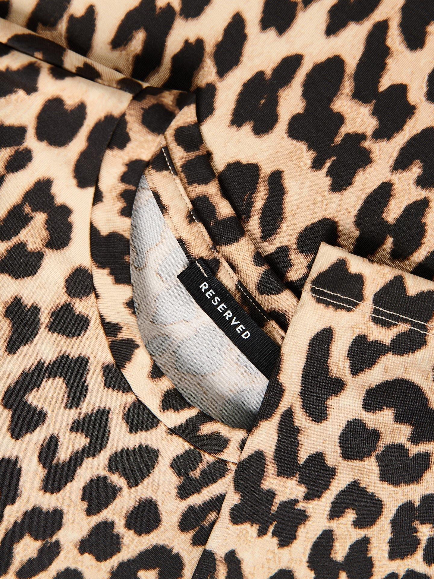 Multicolour Leopard-Print Long Sleeve Top, Multicolor, large image number 5