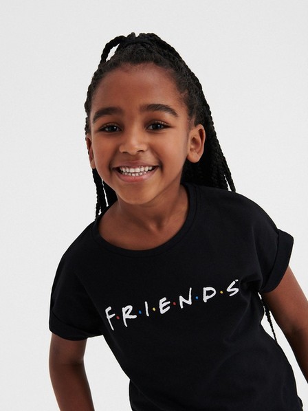 Reserved - Black Friends T-Shirt, Kids Girls