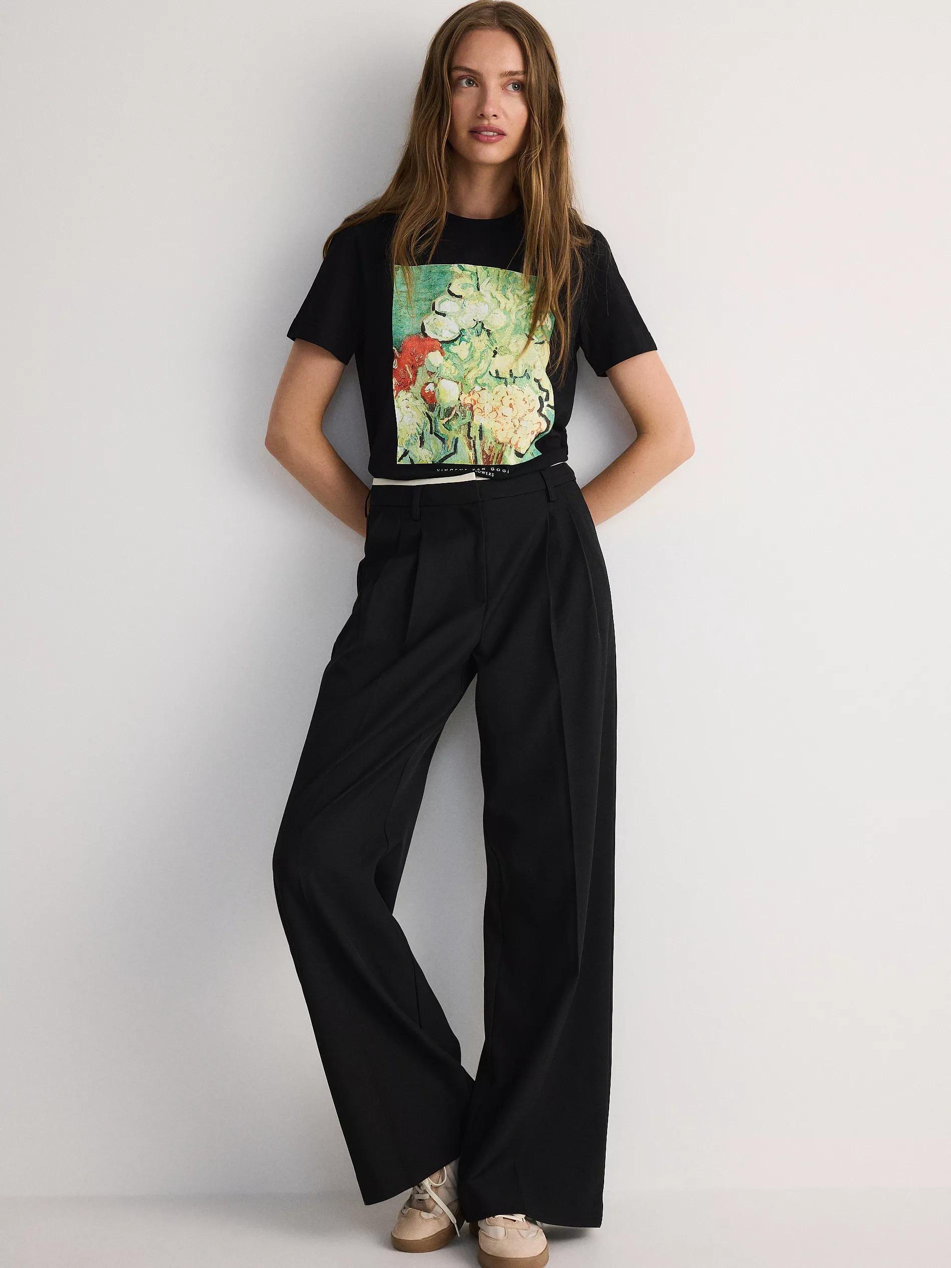 Black T-Shirt With Print, Black, large image number 2