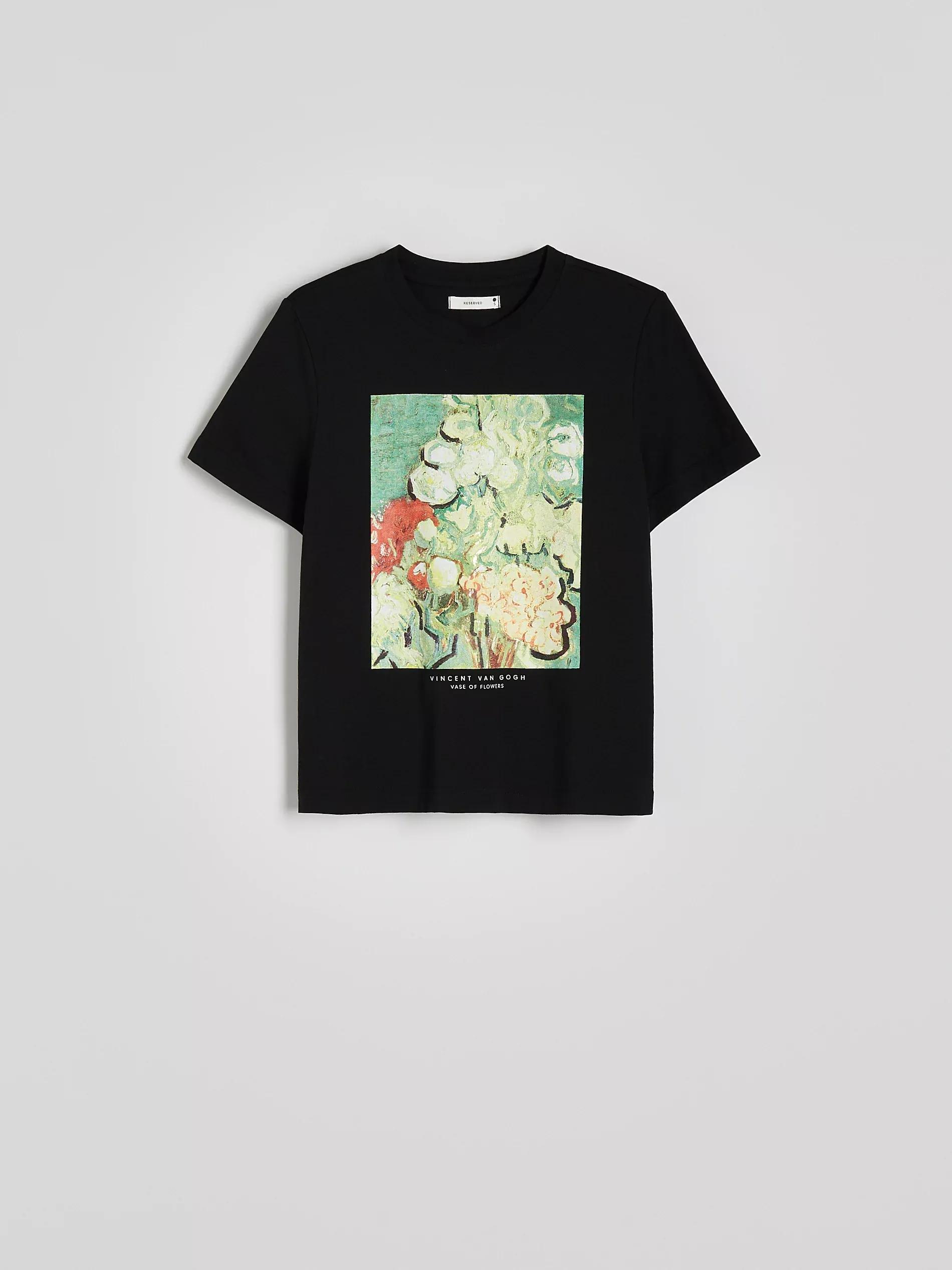 Black T-Shirt With Print, Black, large image number 5