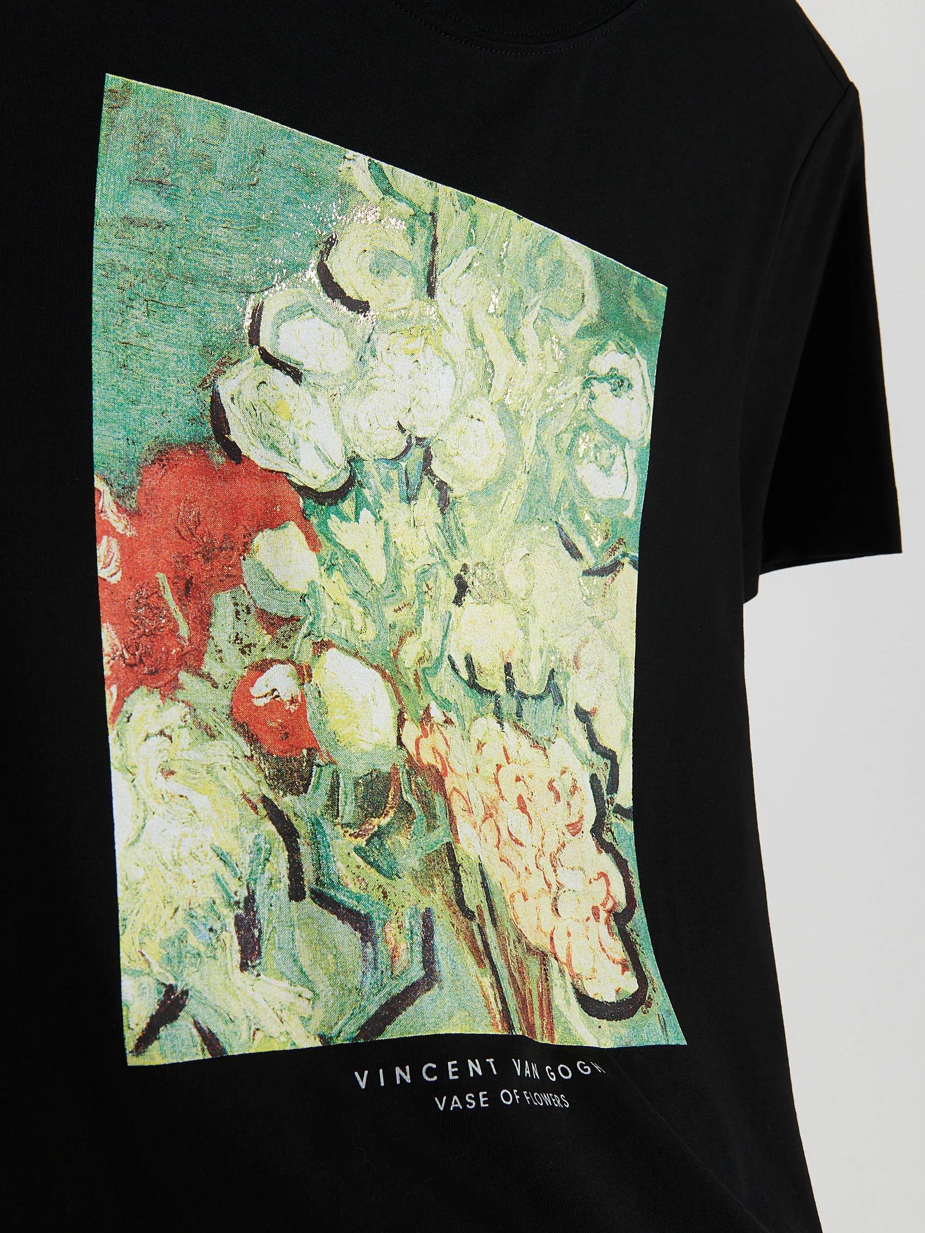 Black T-Shirt With Print, Black, large image number 7