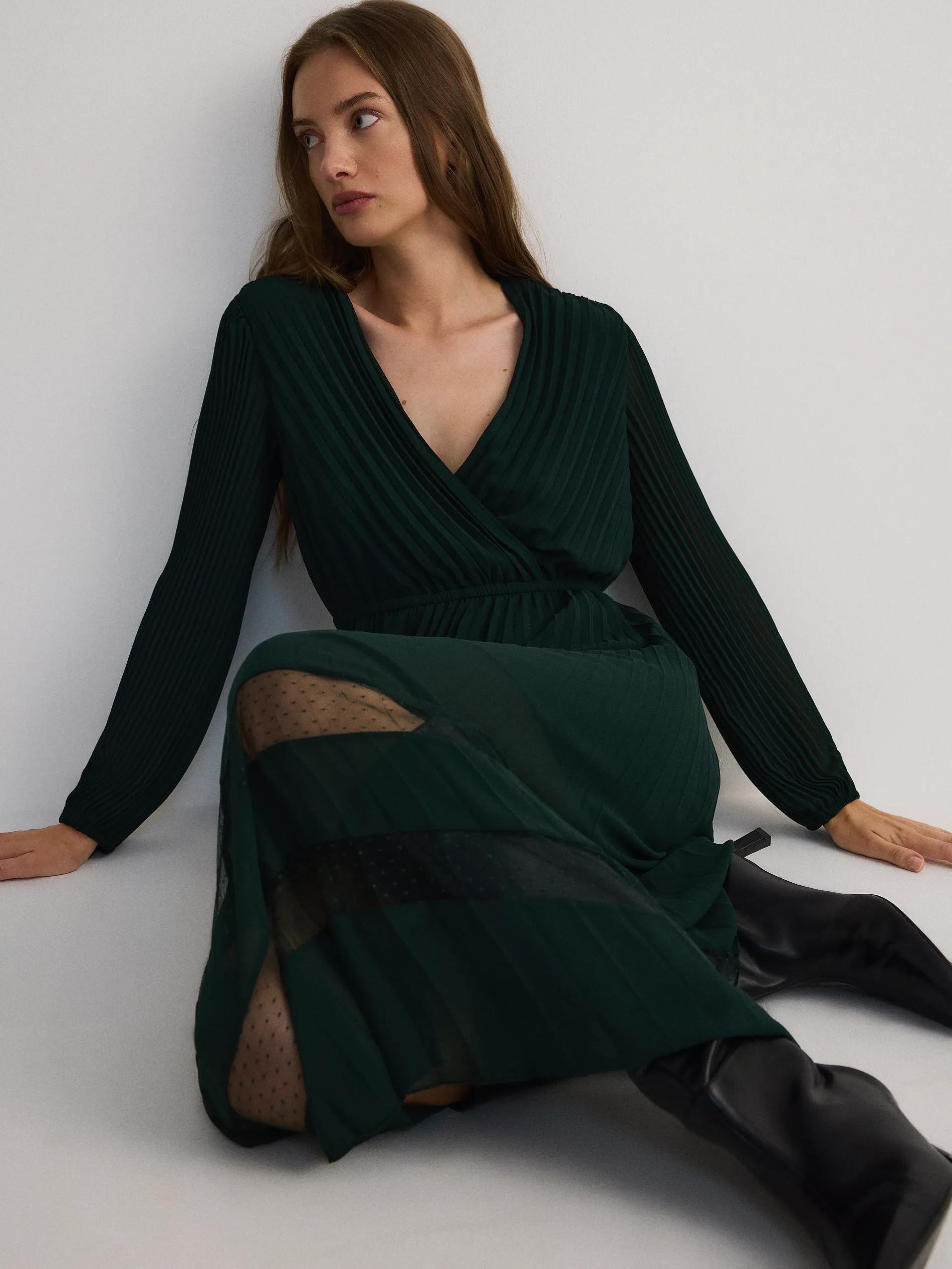 Green Pleated Blinds, , large image number 1