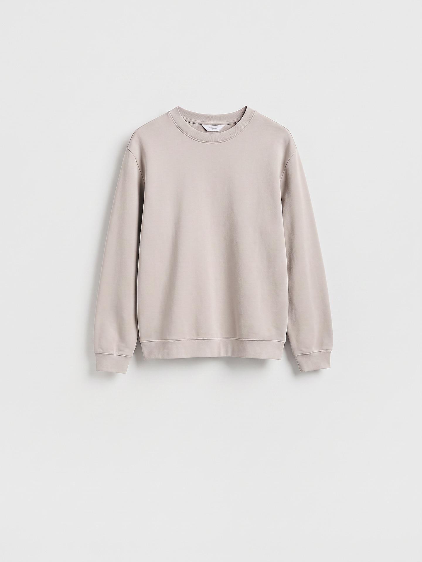 Grey Plain Cotton Rich Sweatshirt, Light grey, medium
