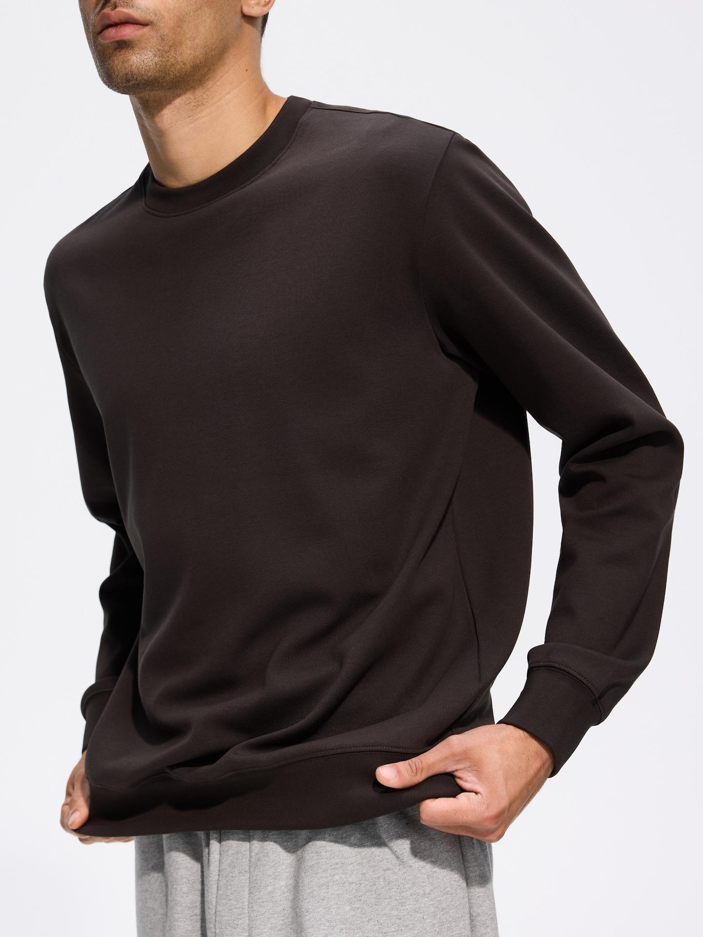 Brown Plain Cotton Rich Sweatshirt, Brown, large image number 0