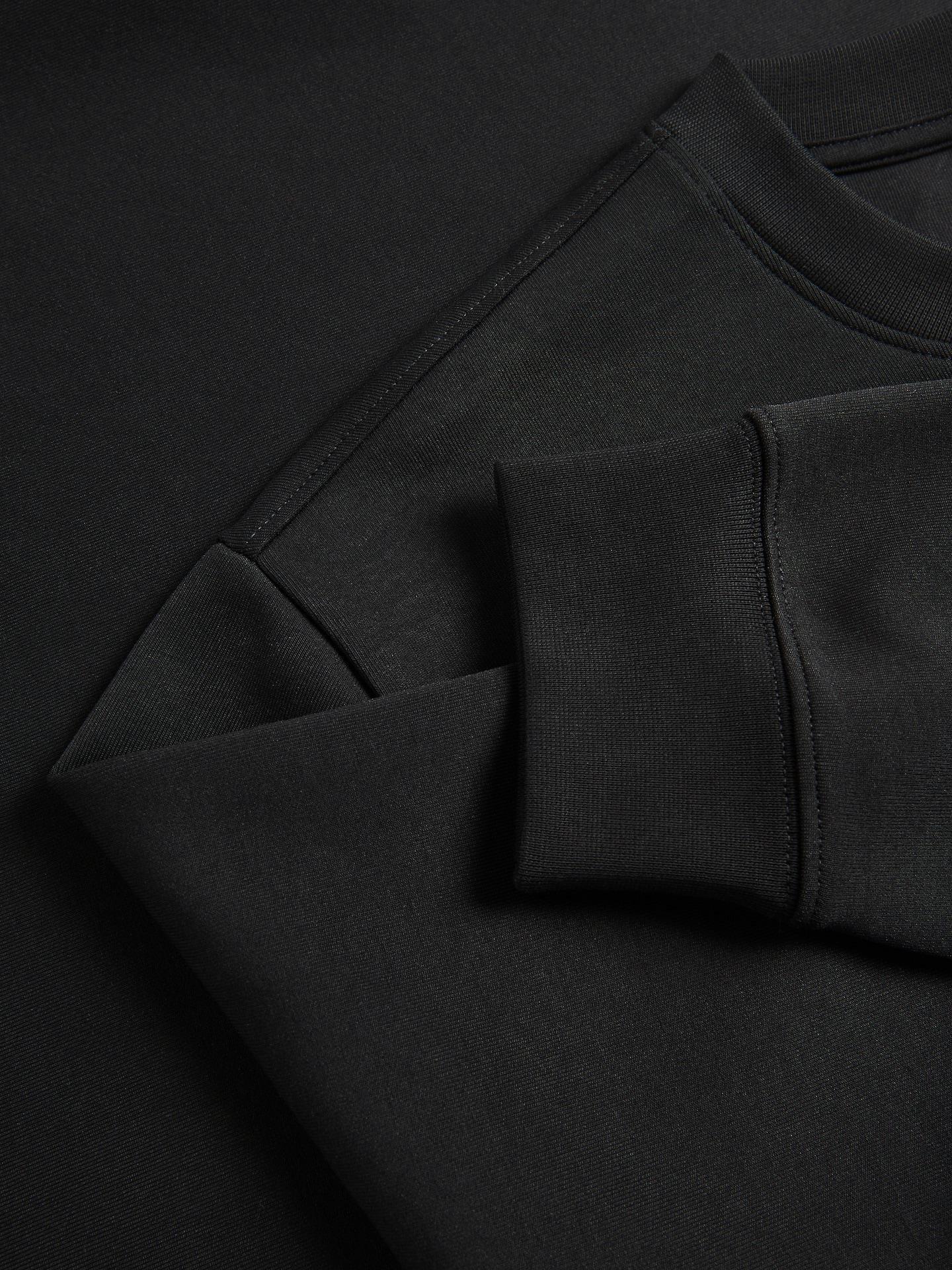 Black Plain Cotton Rich Sweatshirt, Black, large image number 4