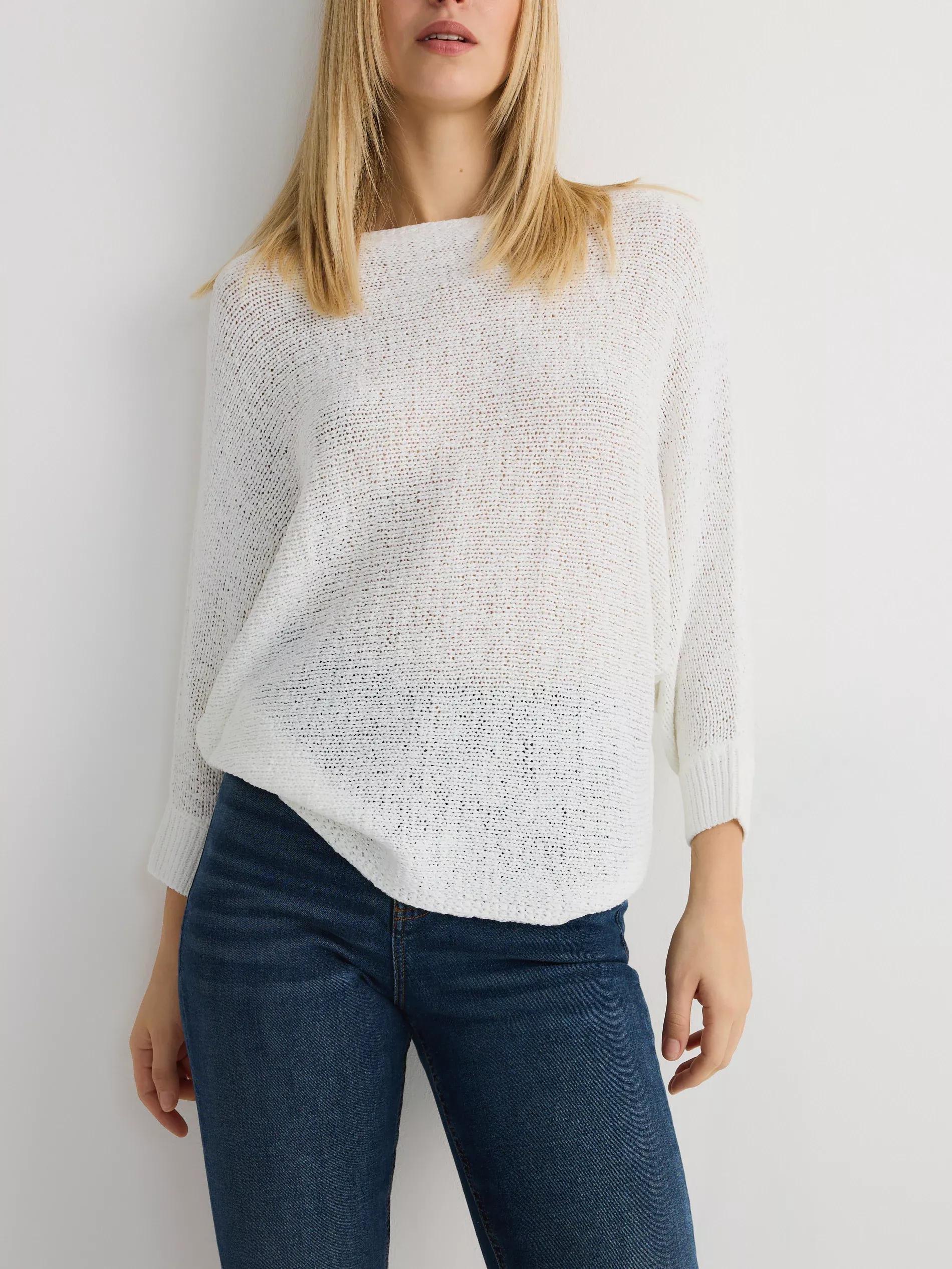 Cream Kimono Style Sweater, , large image number 1
