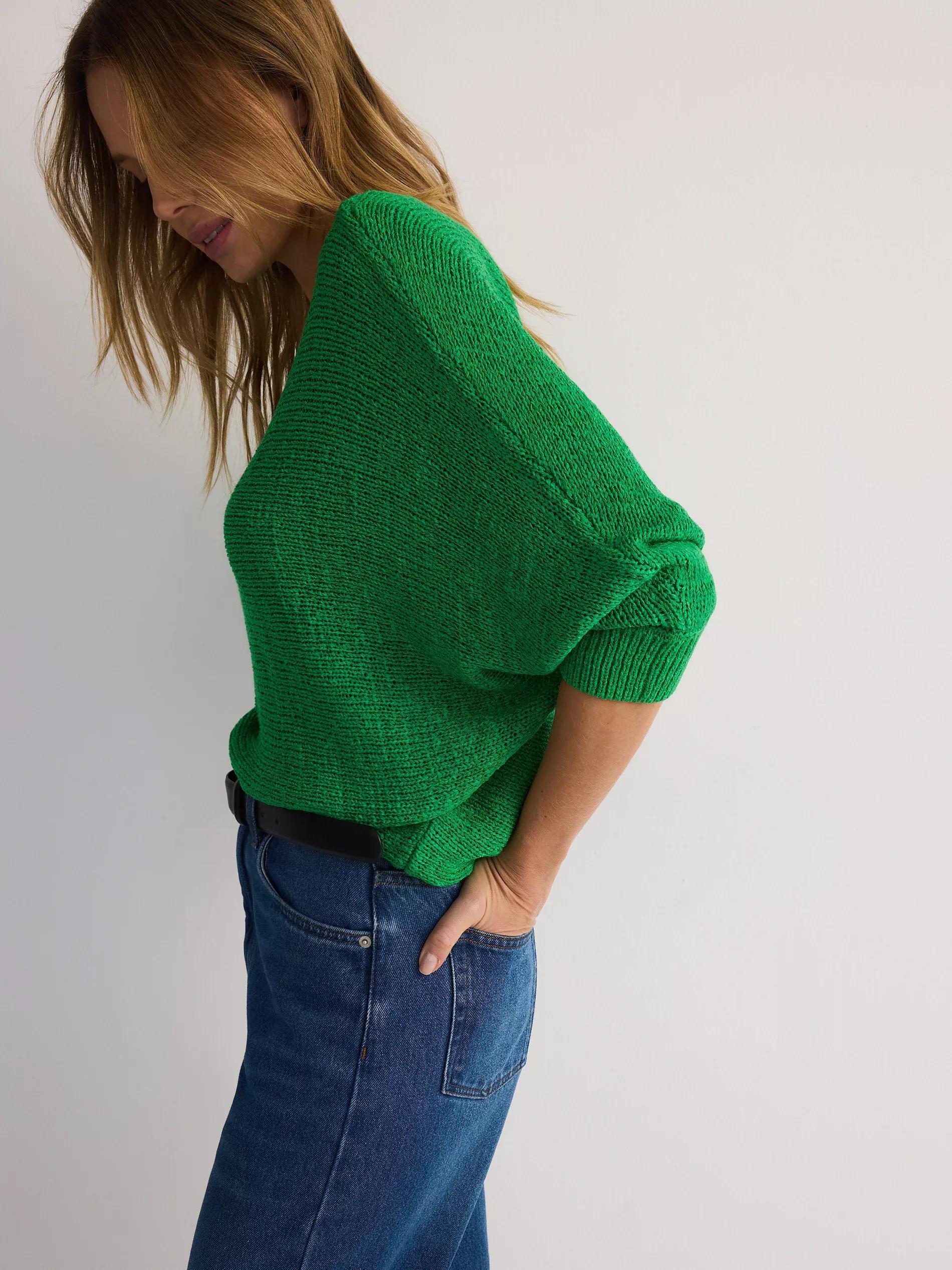 Green Kimono Style Sweater, , large image number 2