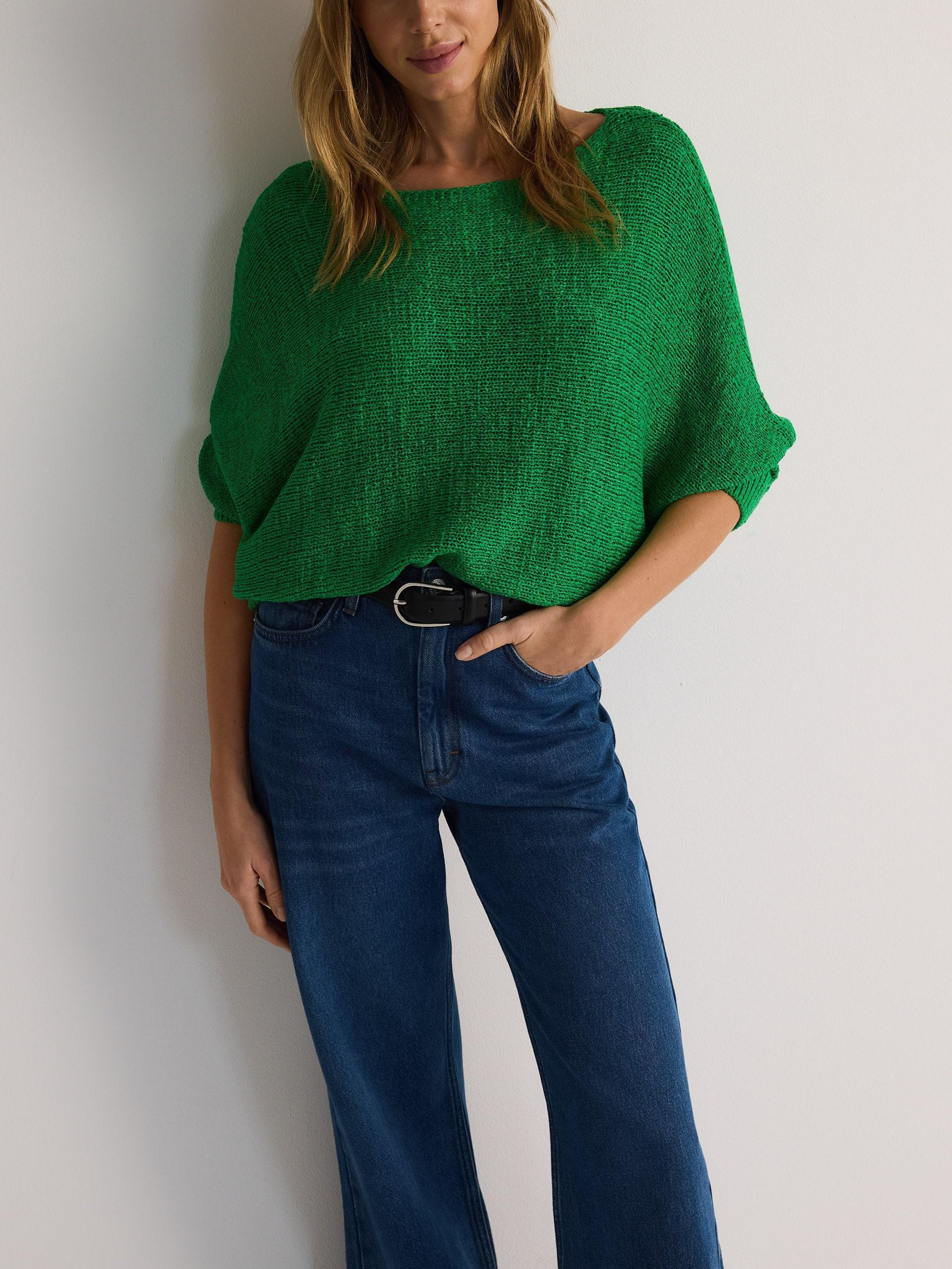 Green Kimono Style Sweater, , large image number 3