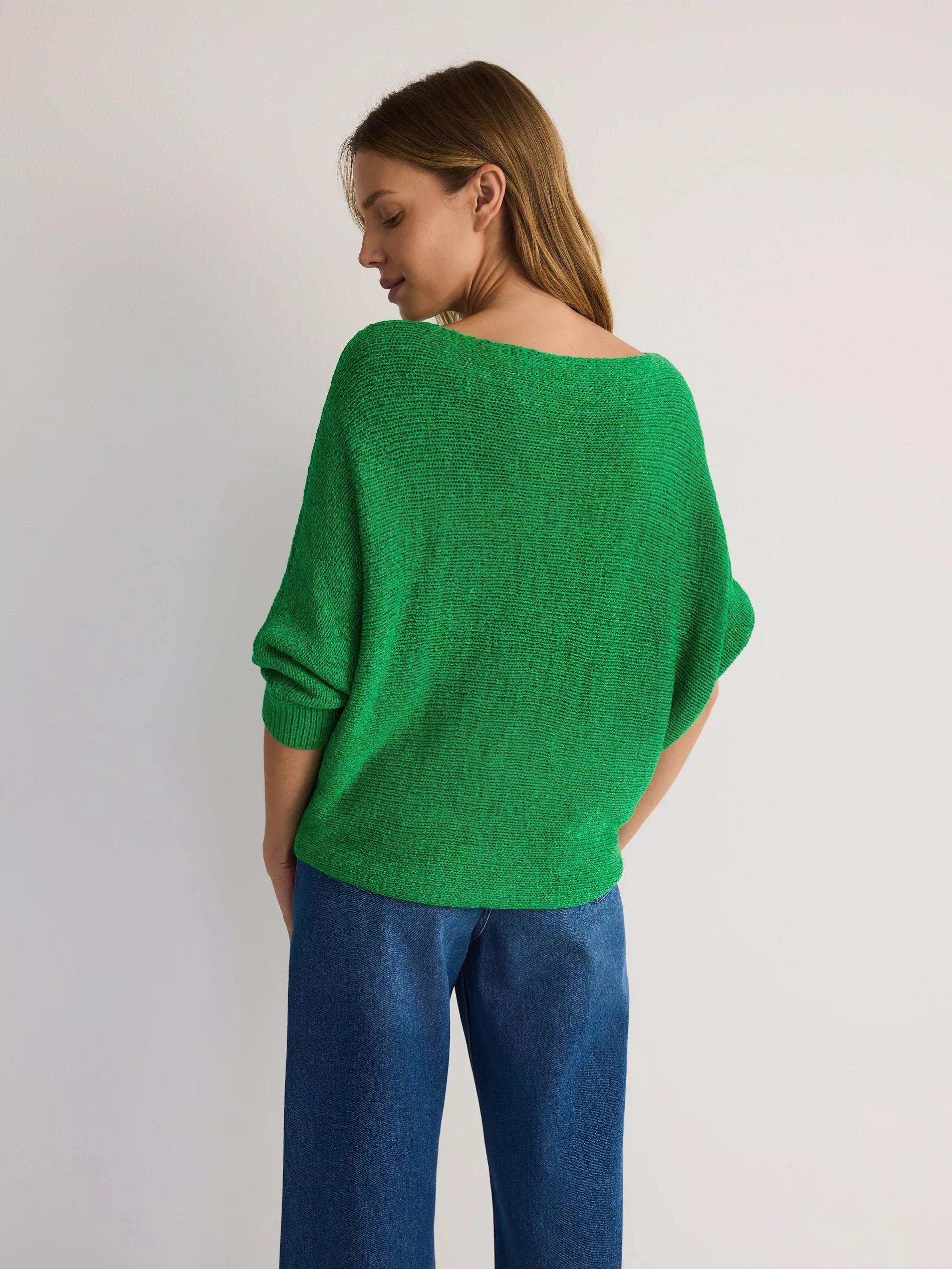 Green Kimono Style Sweater, , large image number 4