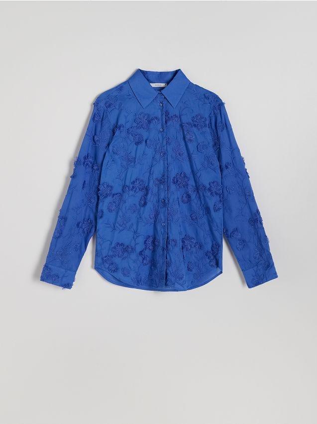 Blue Shirt With Embroidery, , large image number 0
